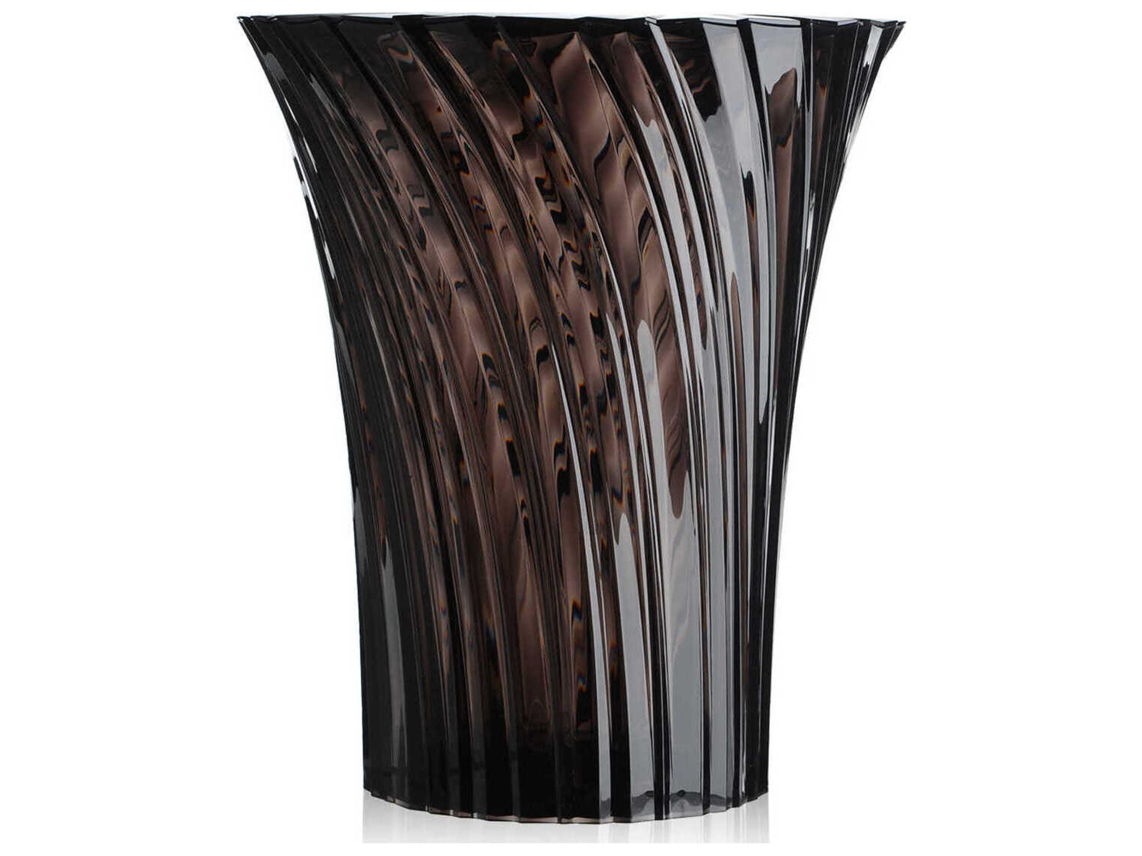 Kartell Sparkle Round Plastic Smoke End Table