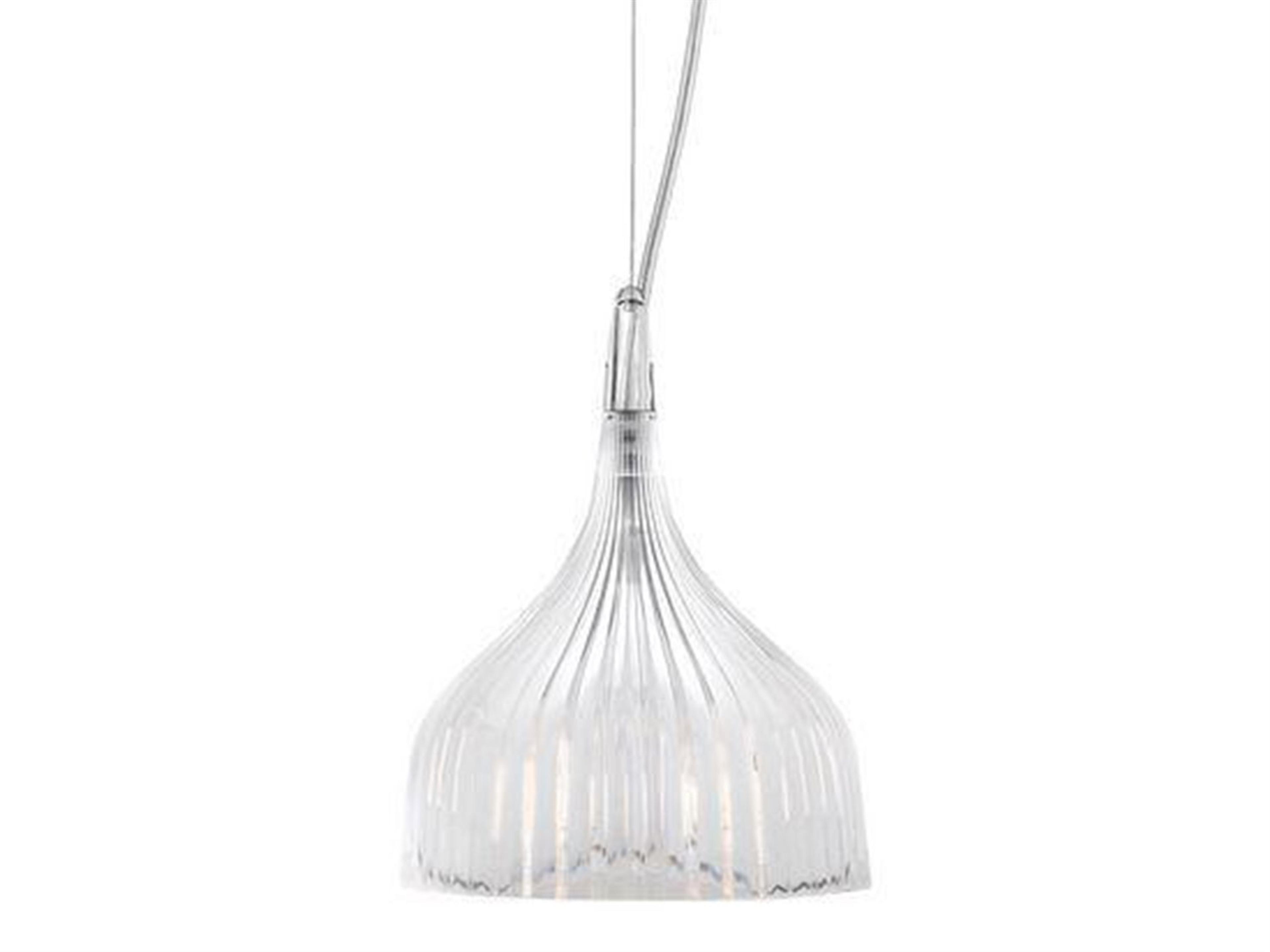 Kartell E Lamp Crystal Clear LED Bell Mini Pendant
