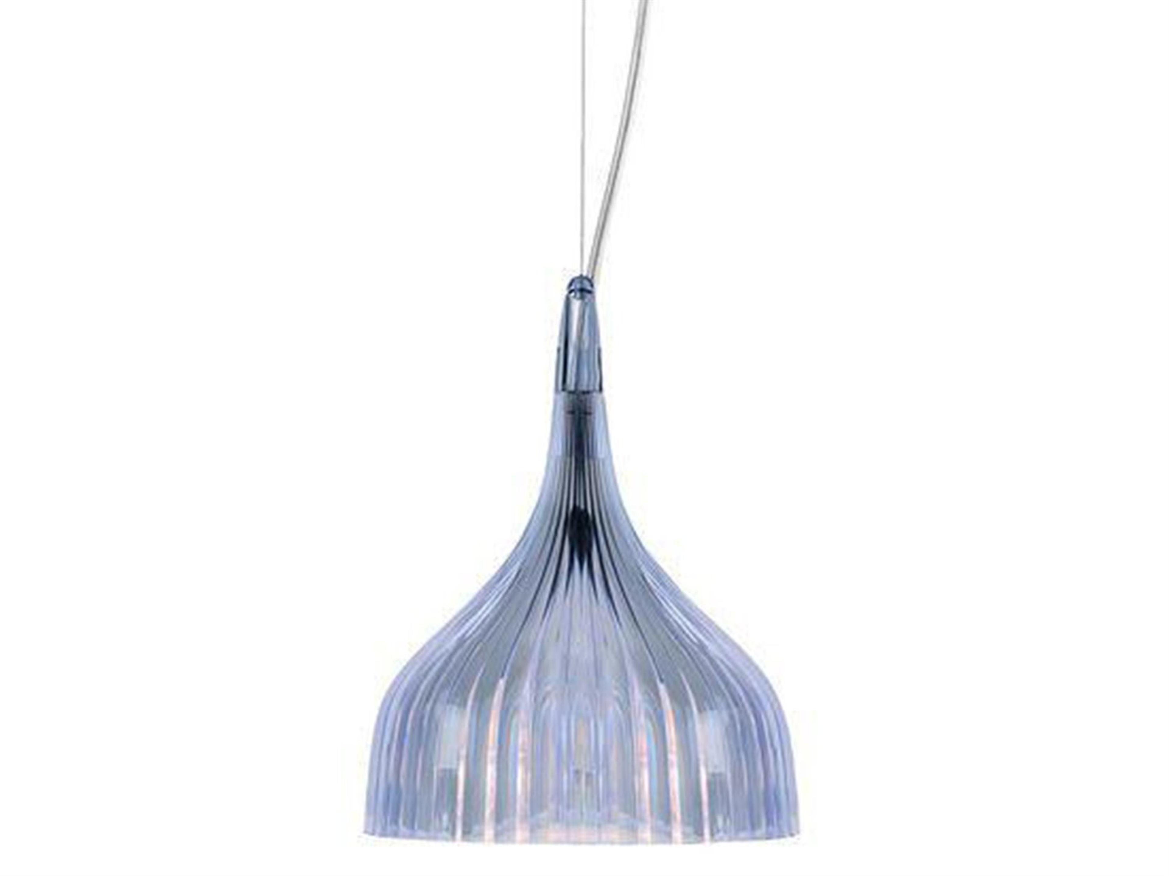 Kartell E Lamp Light Blue LED Bell Mini Pendant