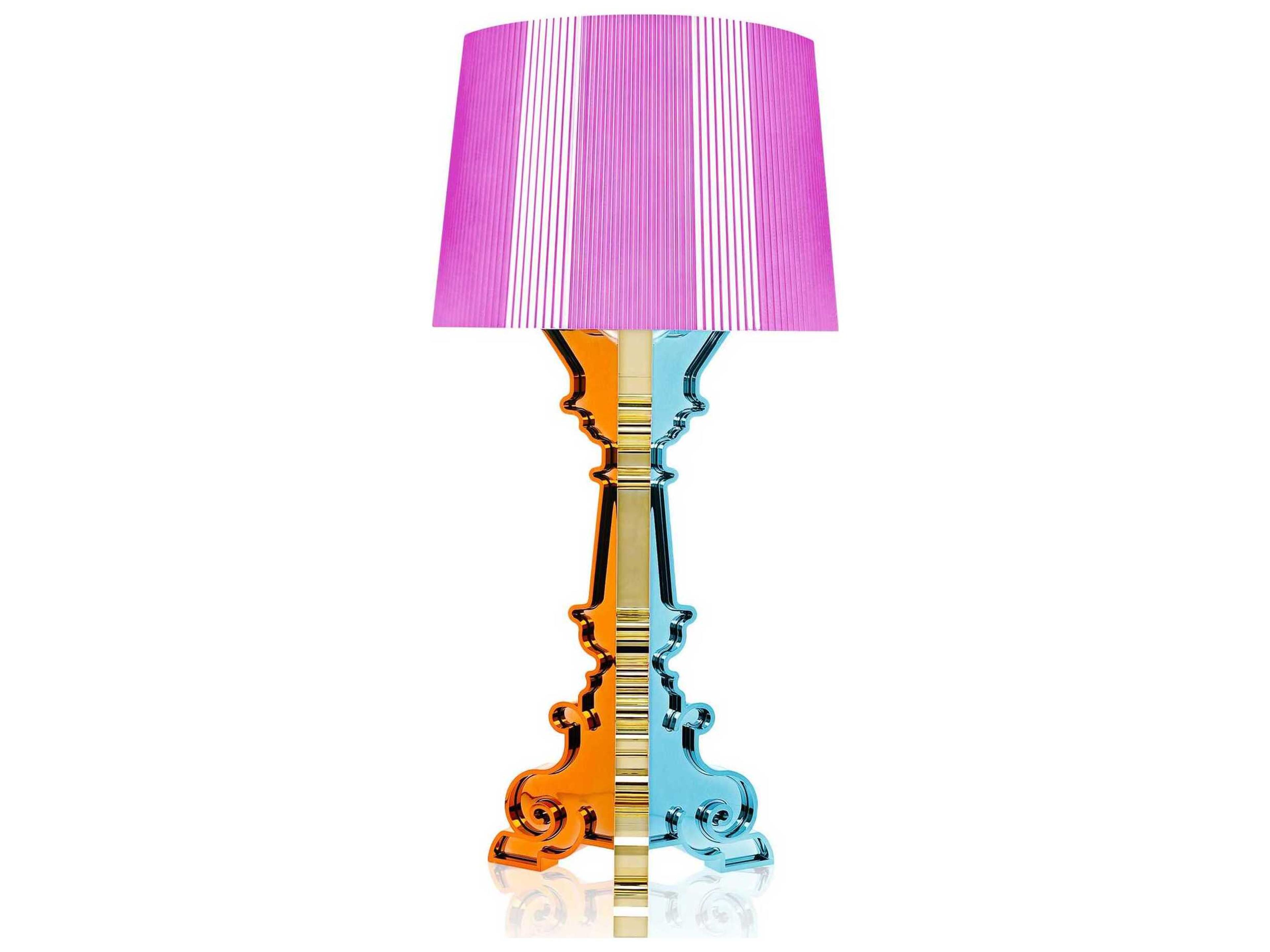 Kartell Bourgie Multied Fuchsia Blue LED Buffet Lamp