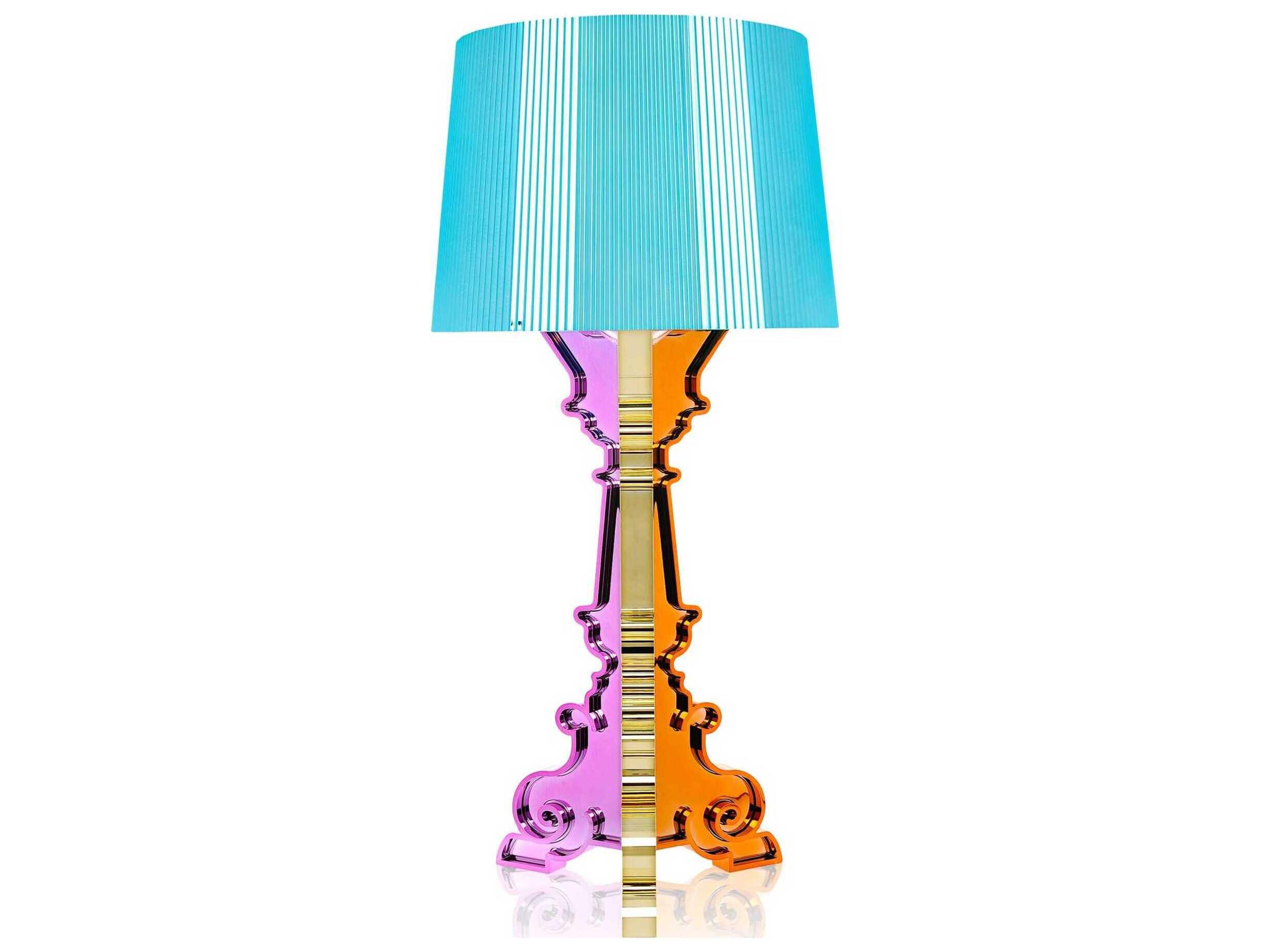 Kartell Bourgie Multied Light Blue Orange LED Buffet Lamp