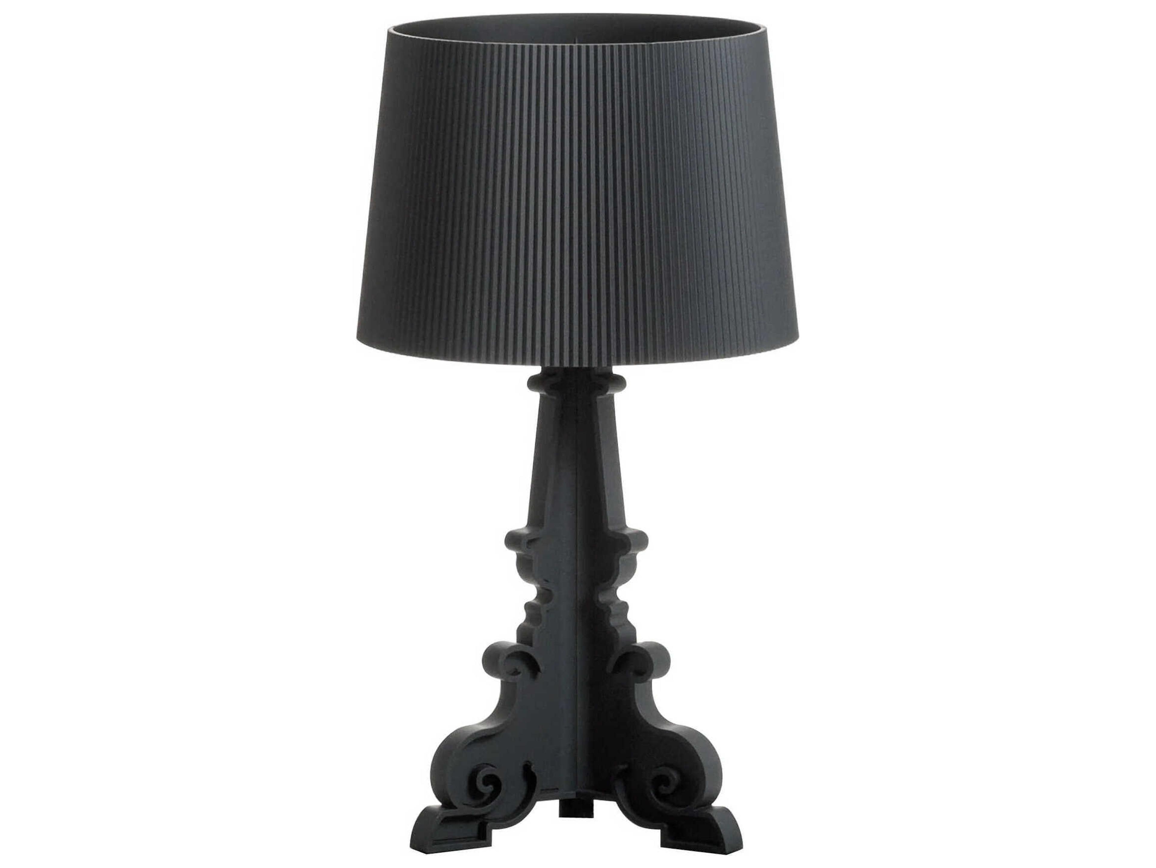 Kartell Bourgie Table Lamp with Dimmer in Soft Touch Black