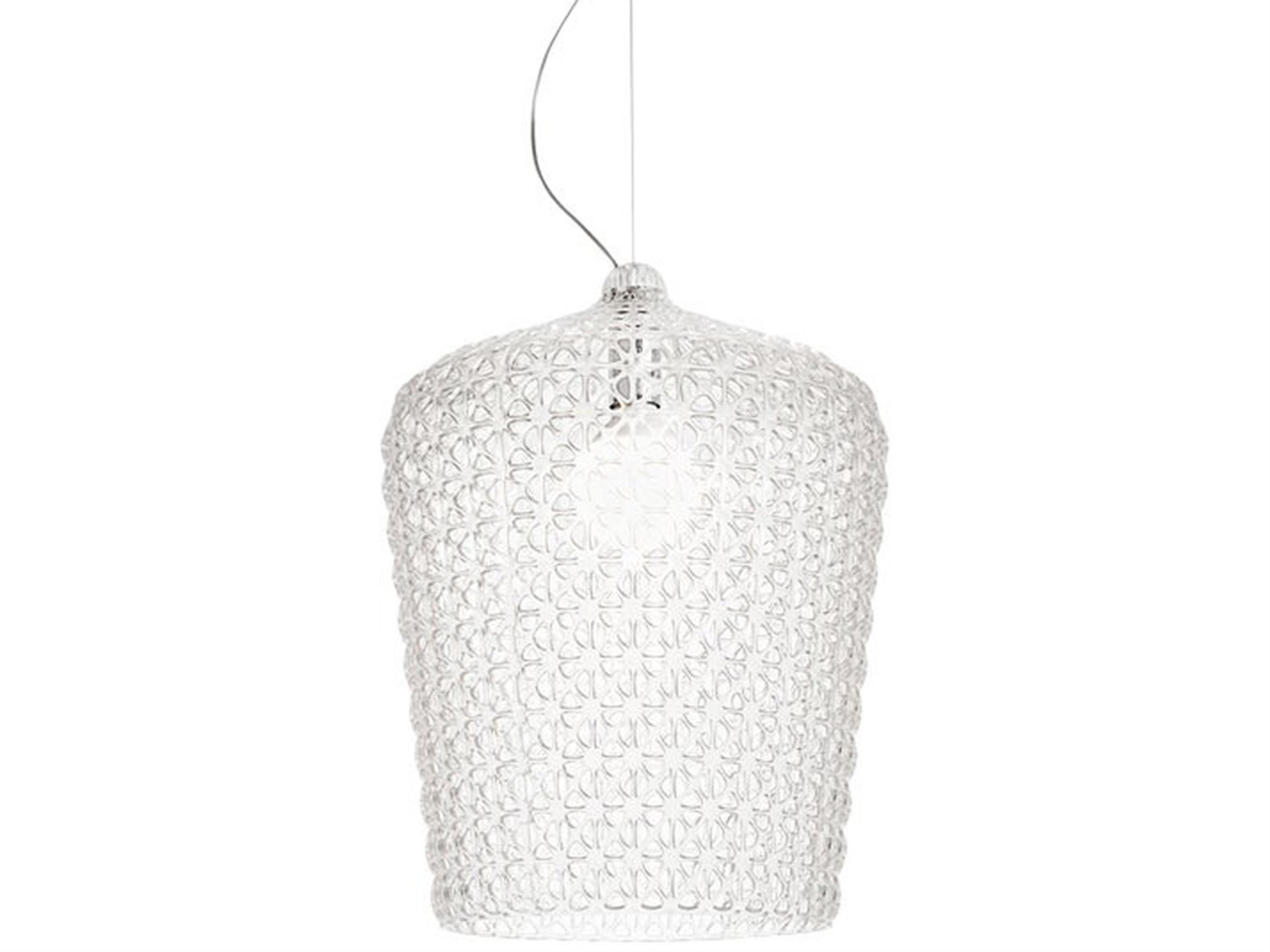 Kartell Kabuki Crystal Clear LED Drum Pendant