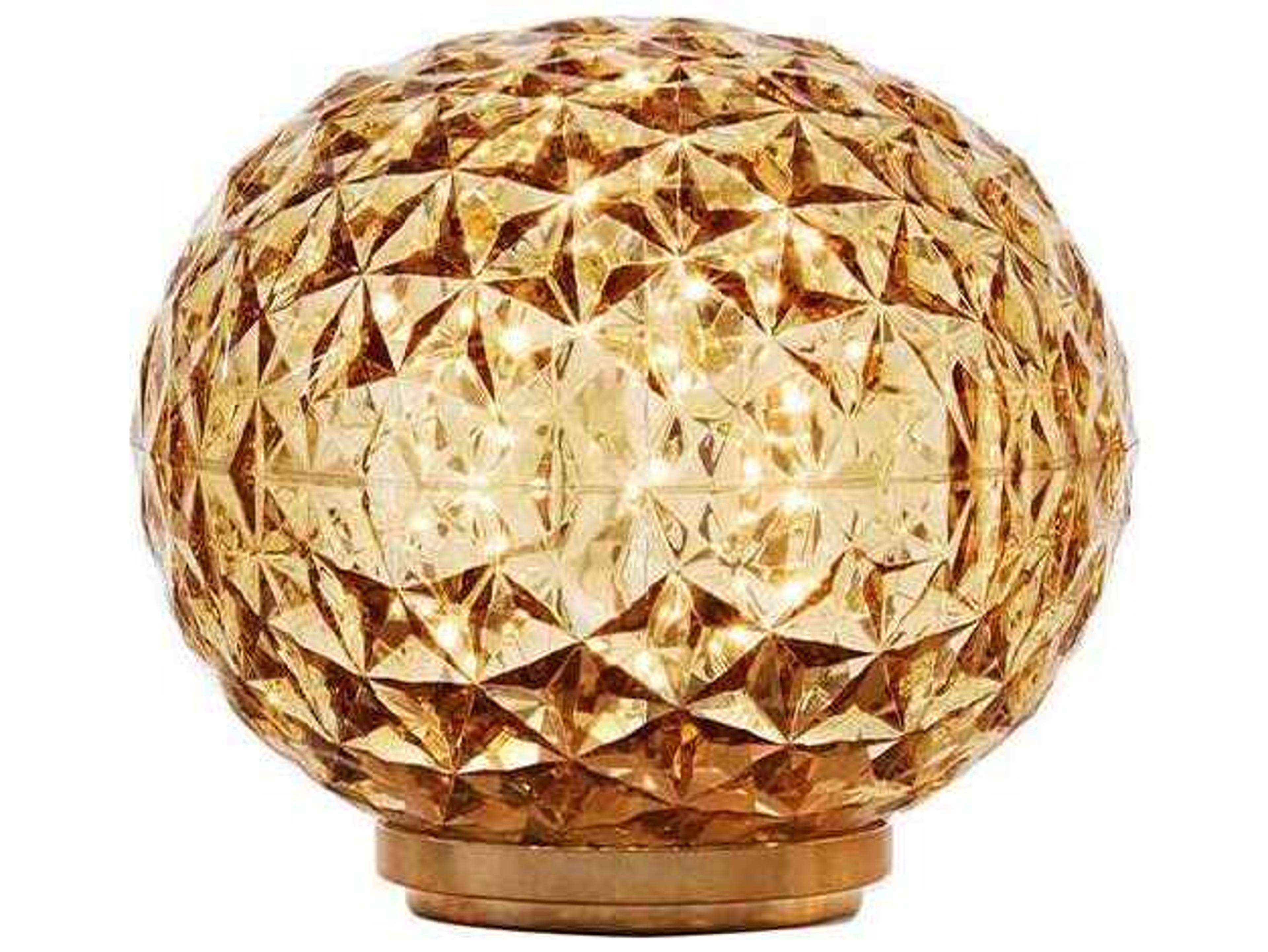 Kartell Mini Planet Portable Amber Gold LED Table Lamp