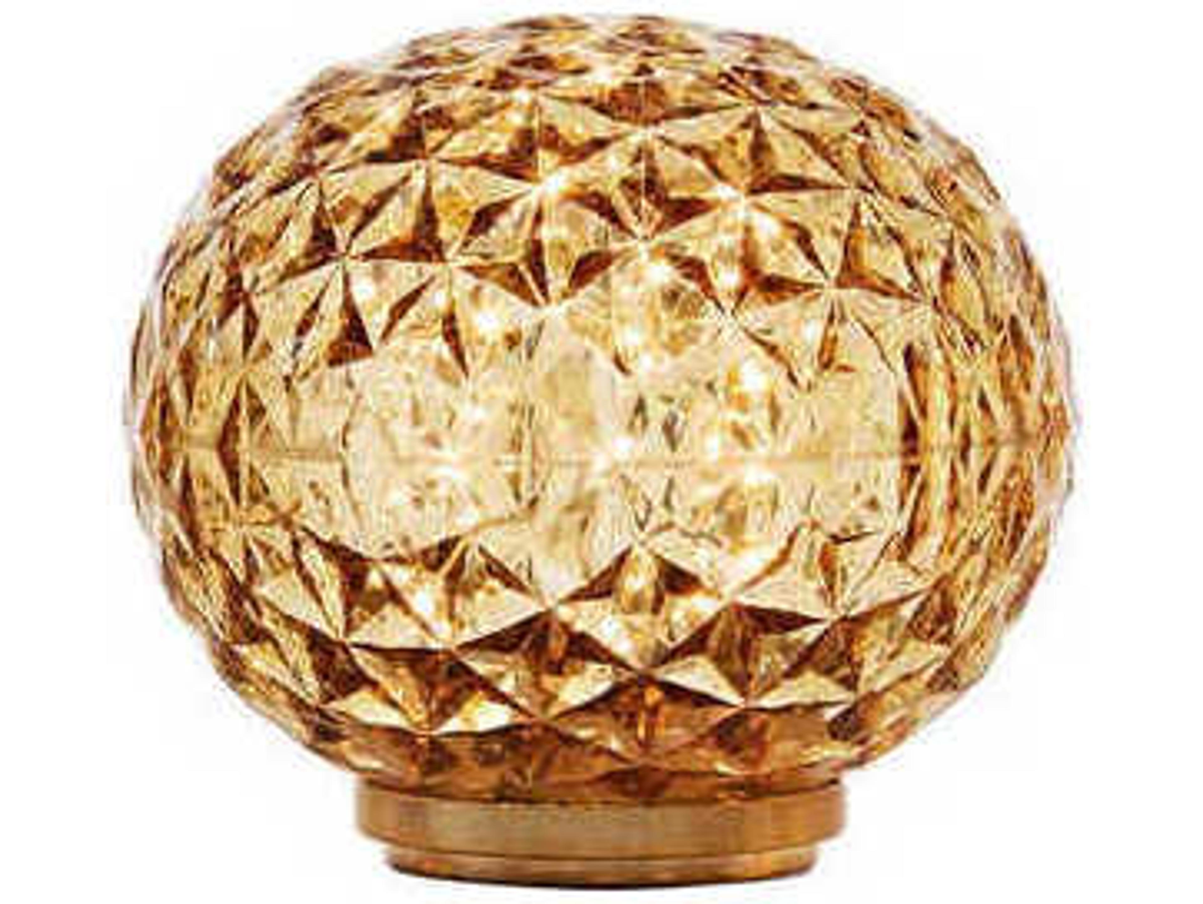 Kartell Mini 6. Planet Direct Power Supply Mini Table Lamp in Amber