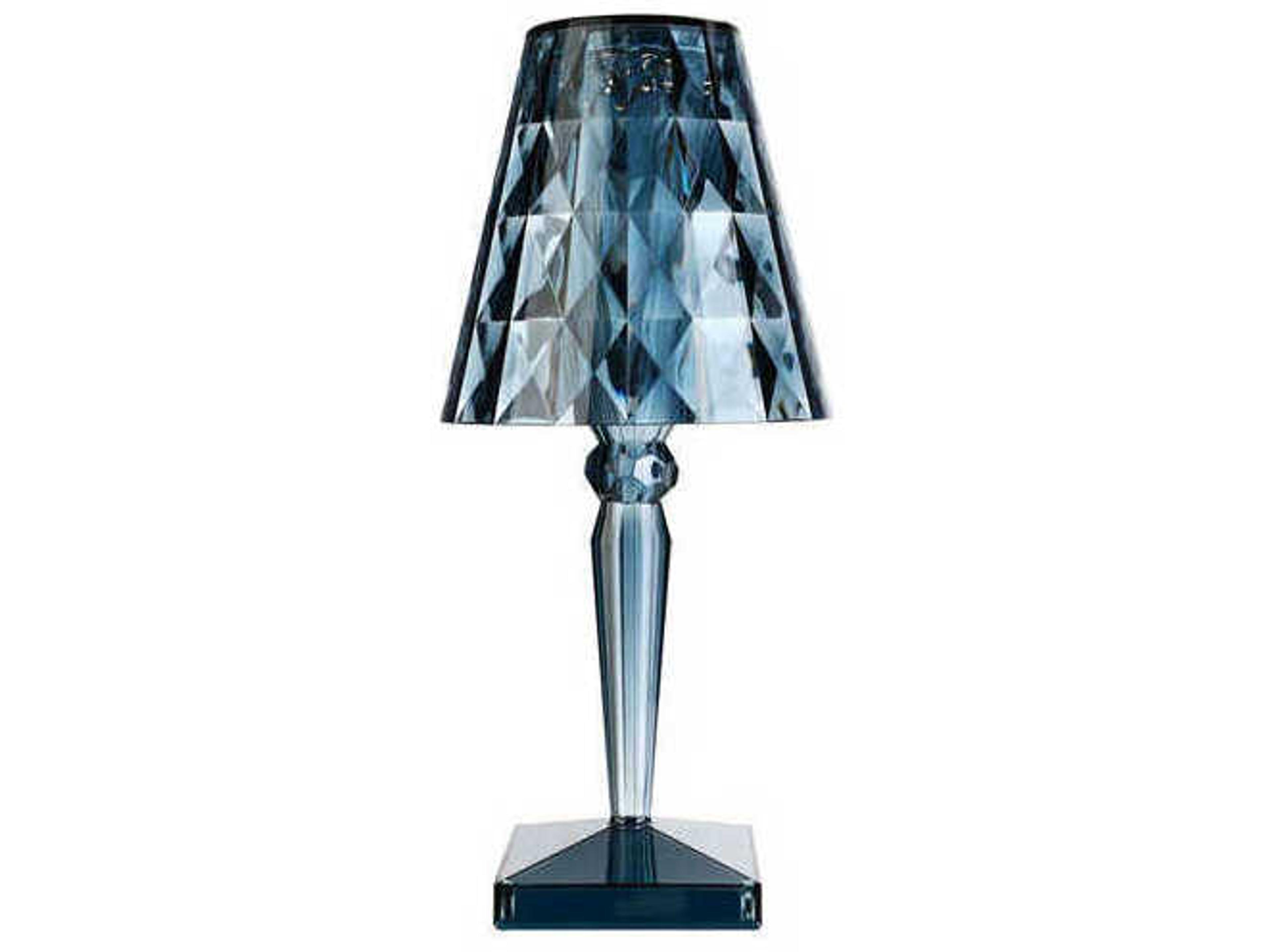 Kartell Big Battery 6. Battery Dimmable Outdoor Portable Lamp in Light Blue