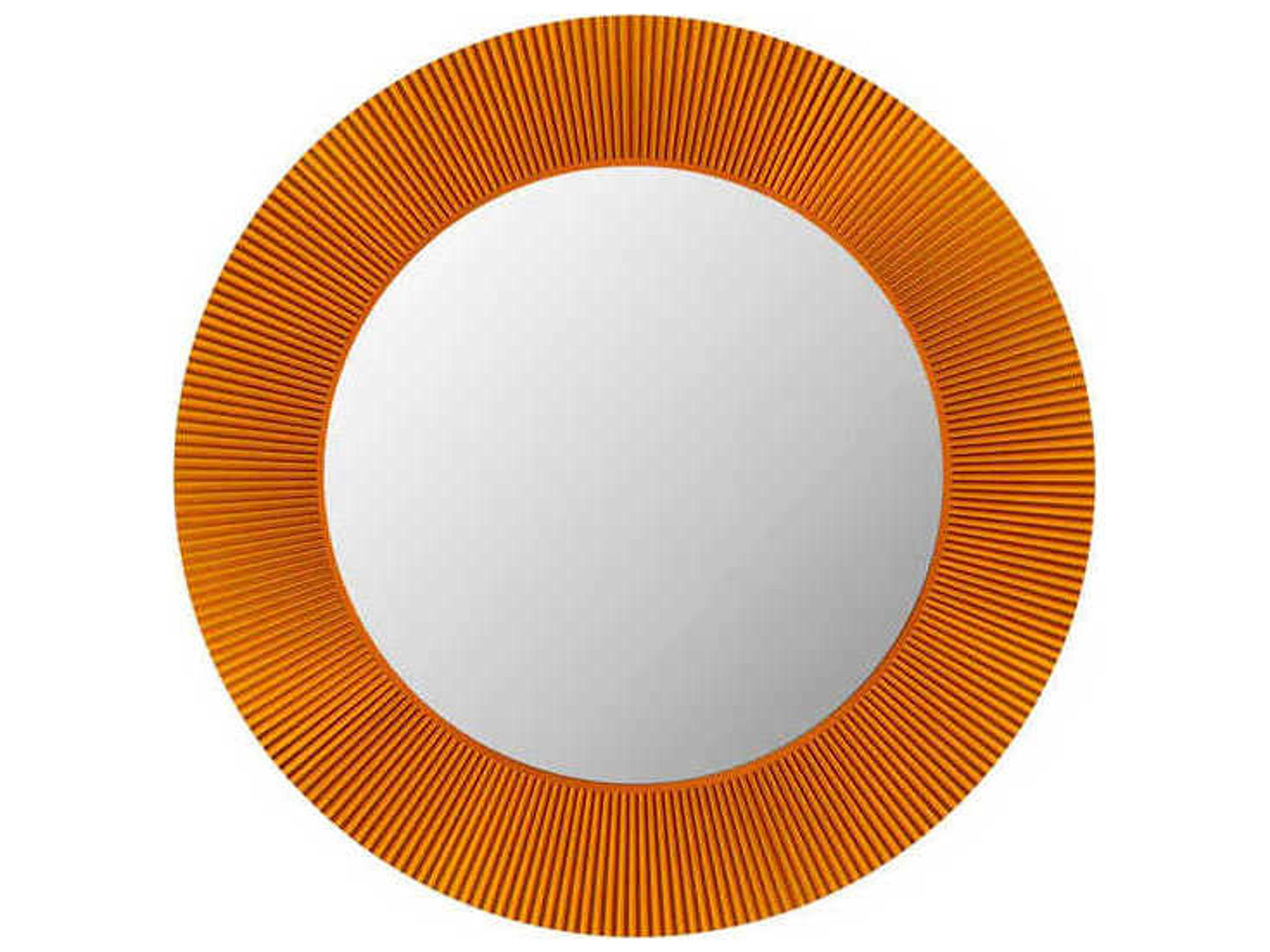 Kartell All Saints Round Mirror in Amber