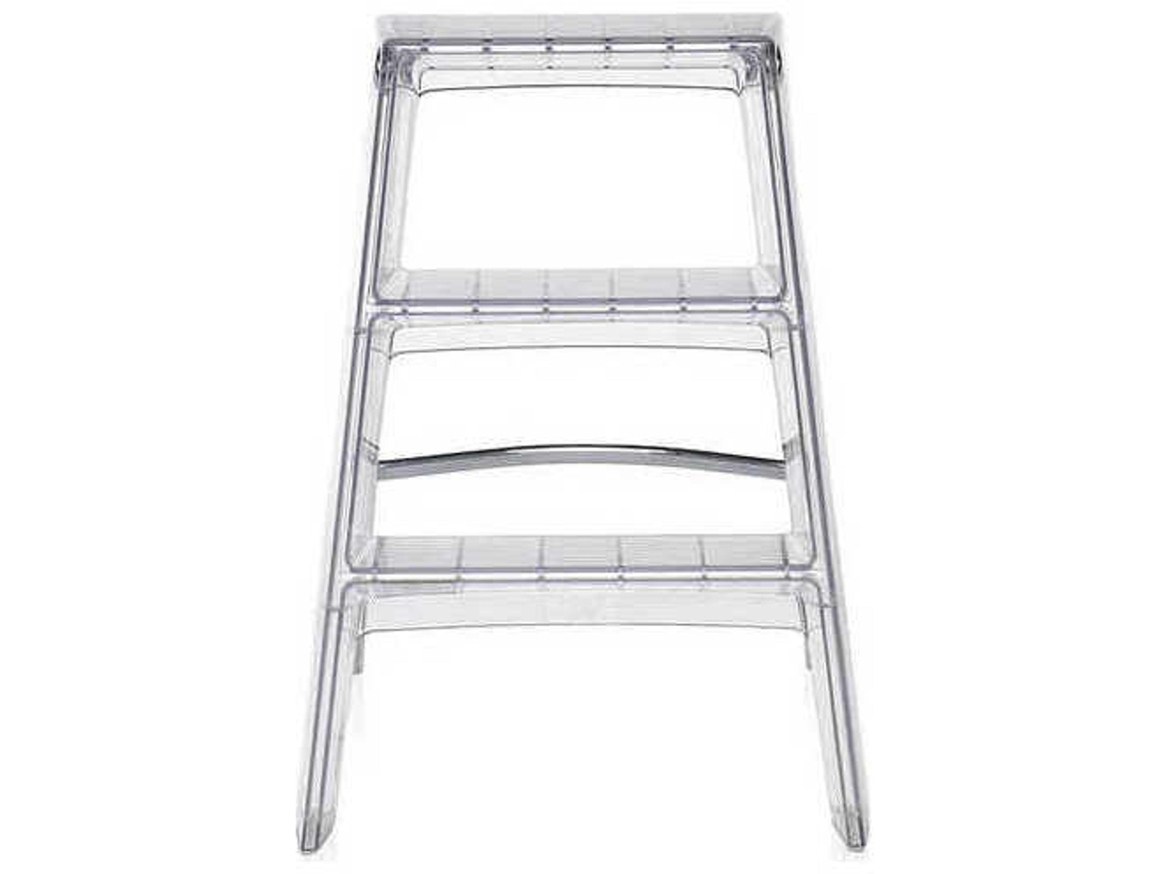 Kartell Upper 18.13" Step Stool in Crystal