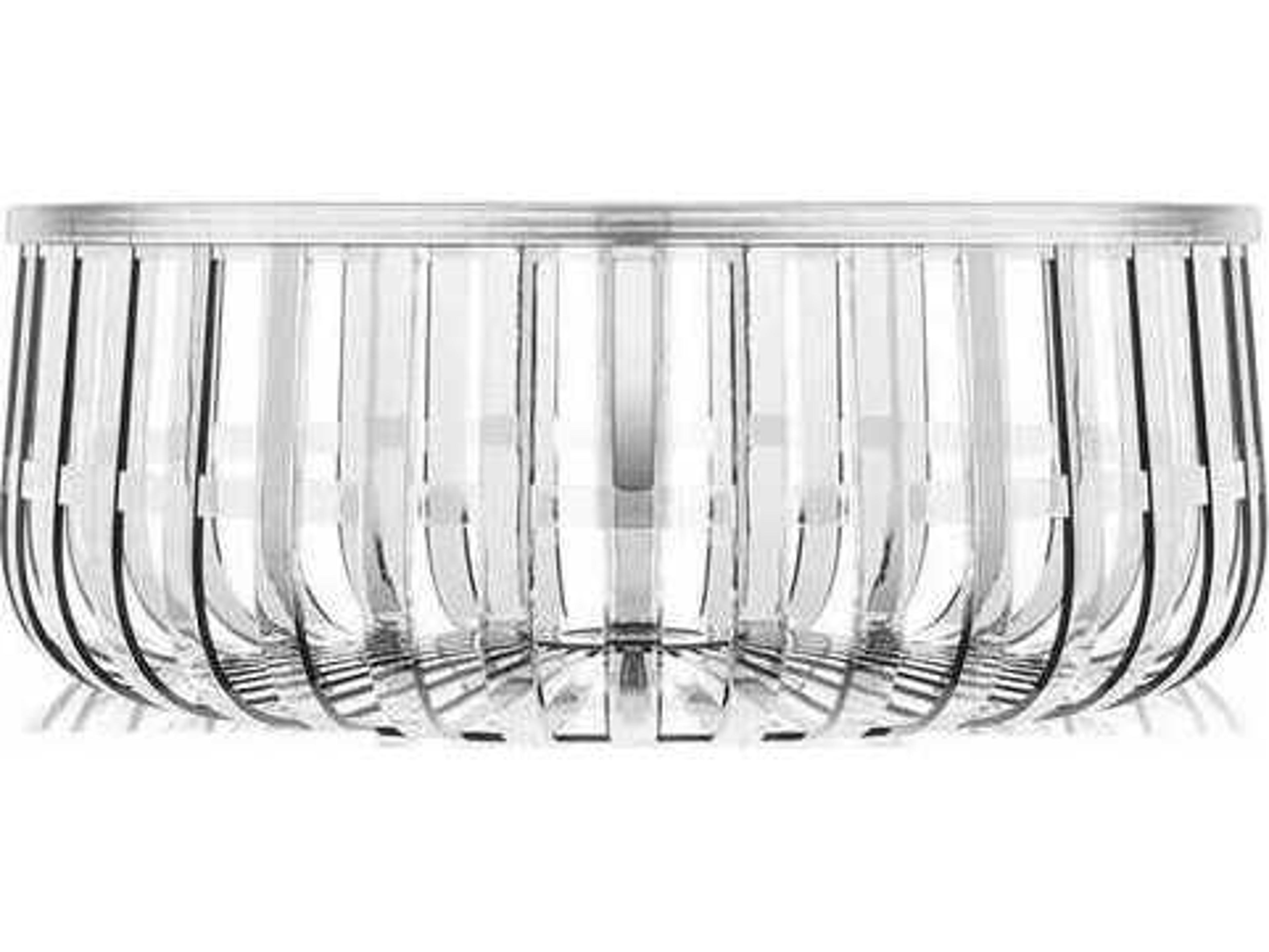 Kartell Panier 14.13" Storage Coffee Table in Crystal