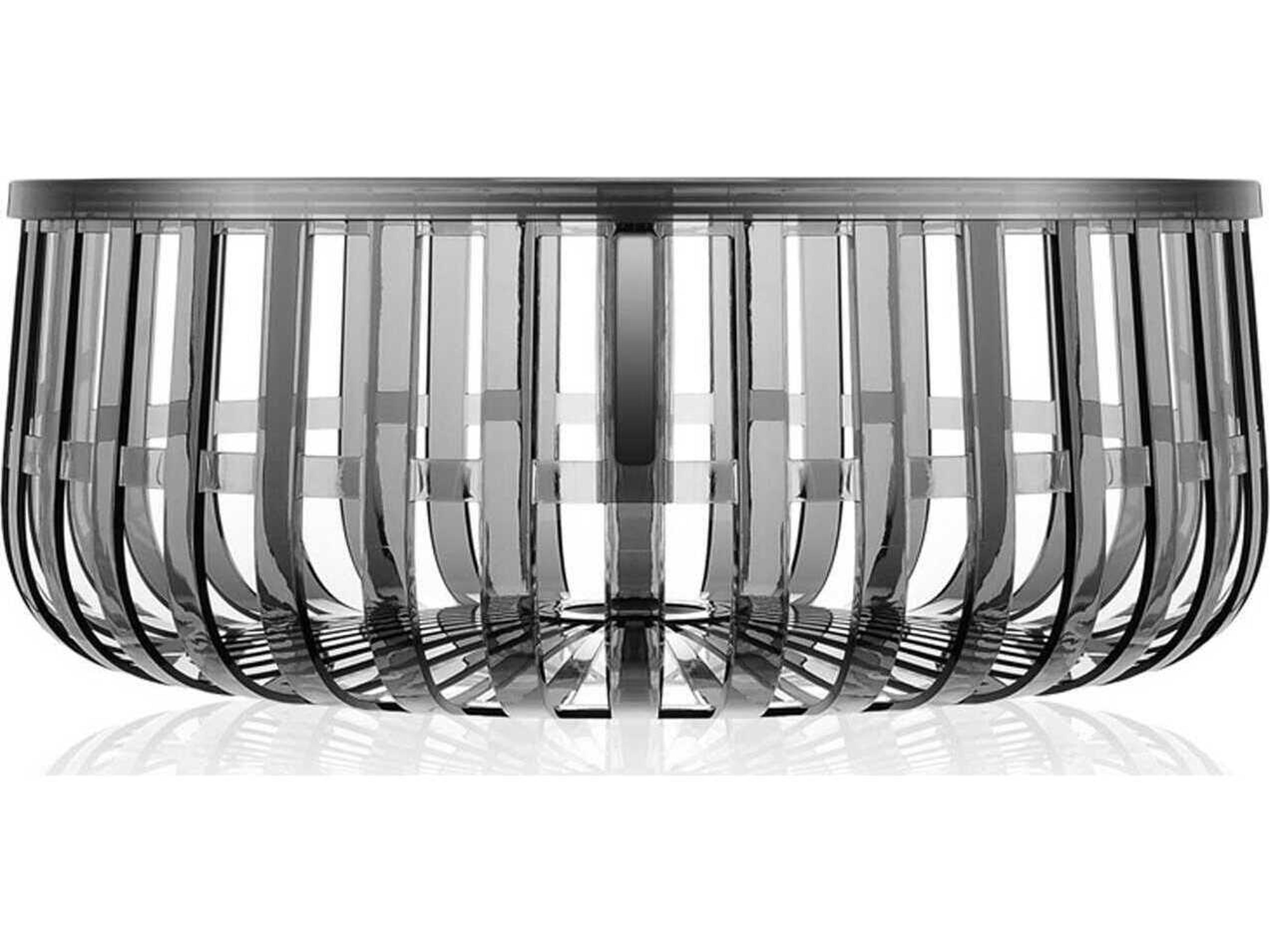 Kartell Panier 24" Storage Coffee Table in Smoke