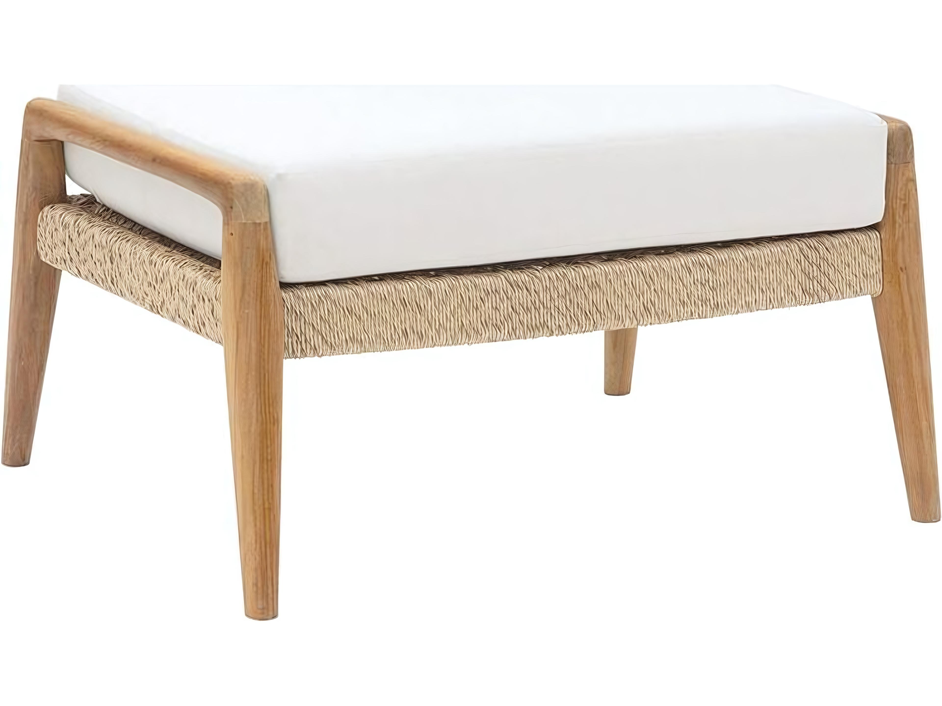 Kingsley Bate Barcelona Teak Cushion Ottoman