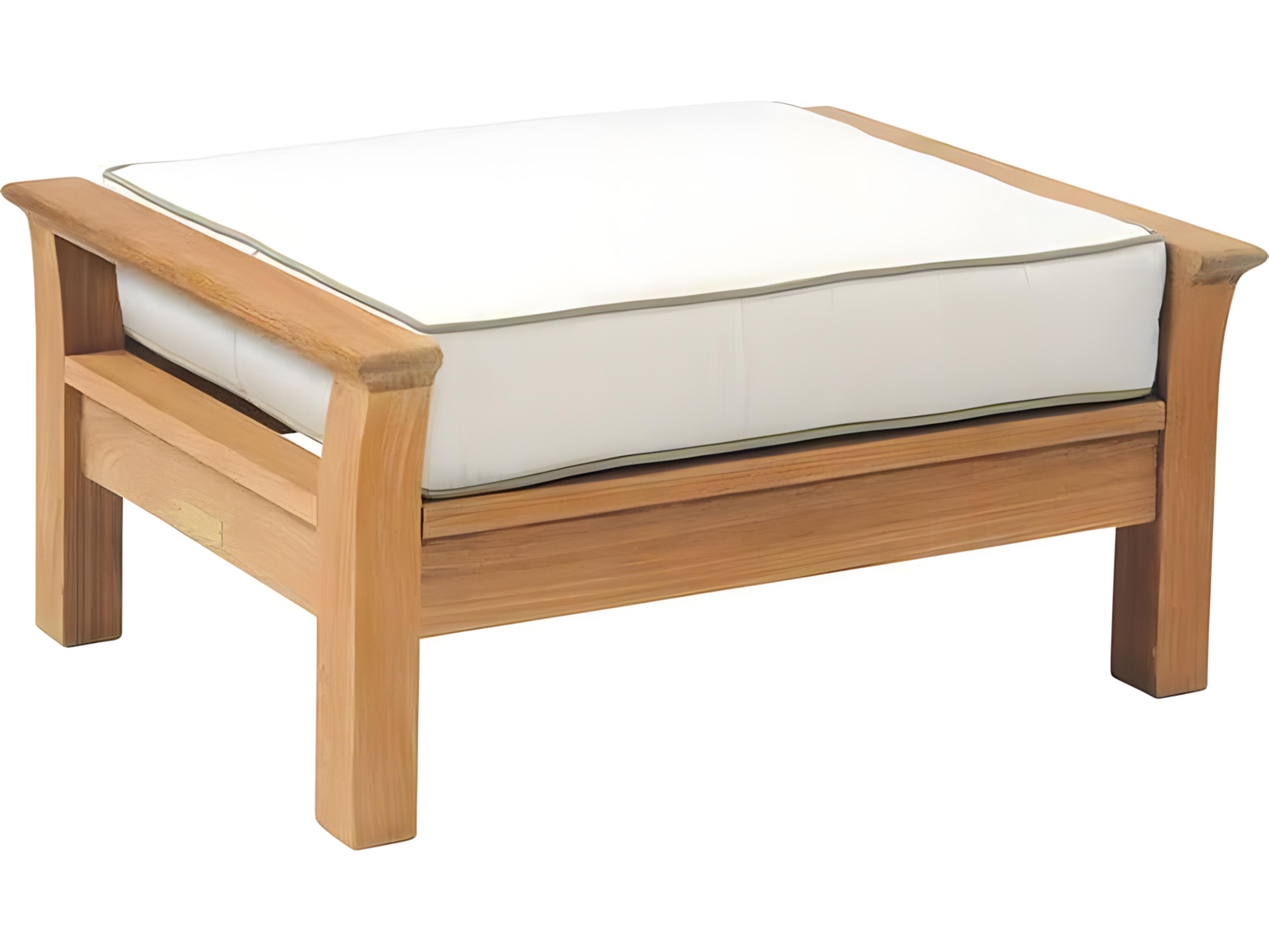 Kingsley Bate Special Order Chelsea Teak Cushion Ottoman