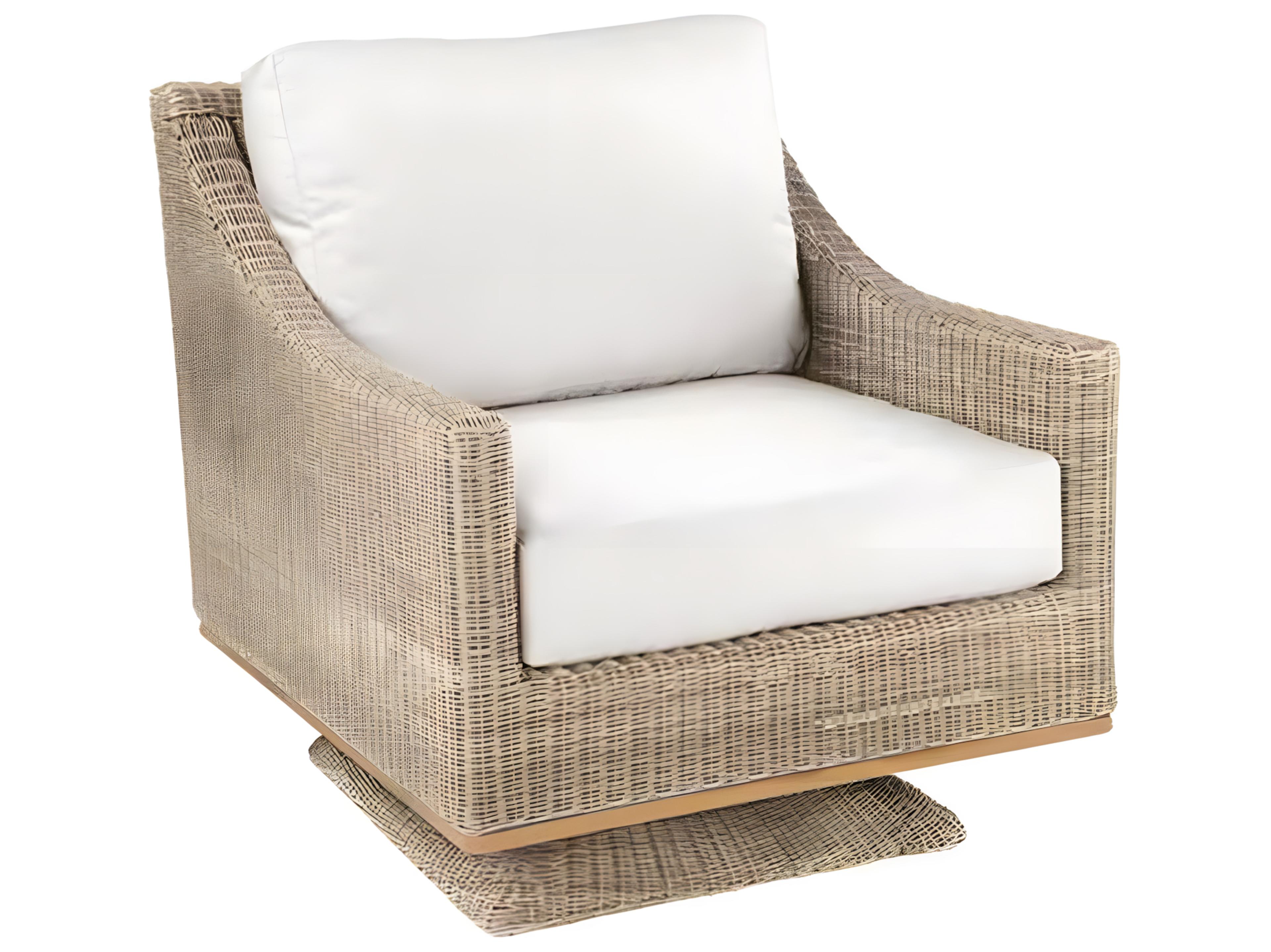Kingsley Bate Frances Teak Cushion Swivel Rocker Lounge Chair