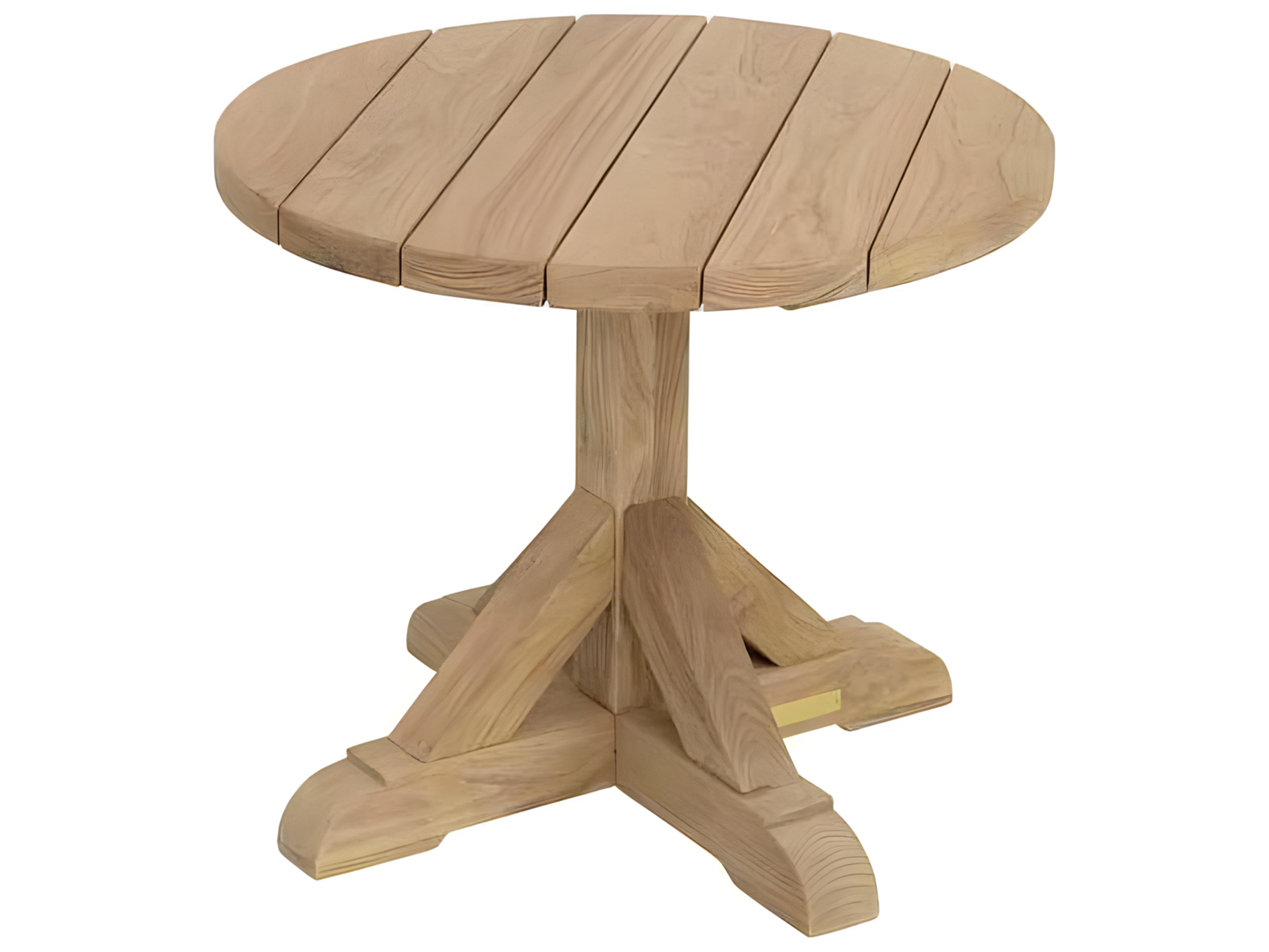 Kingsley Bate Special Order Provence Teak 24" Wide Round End Table