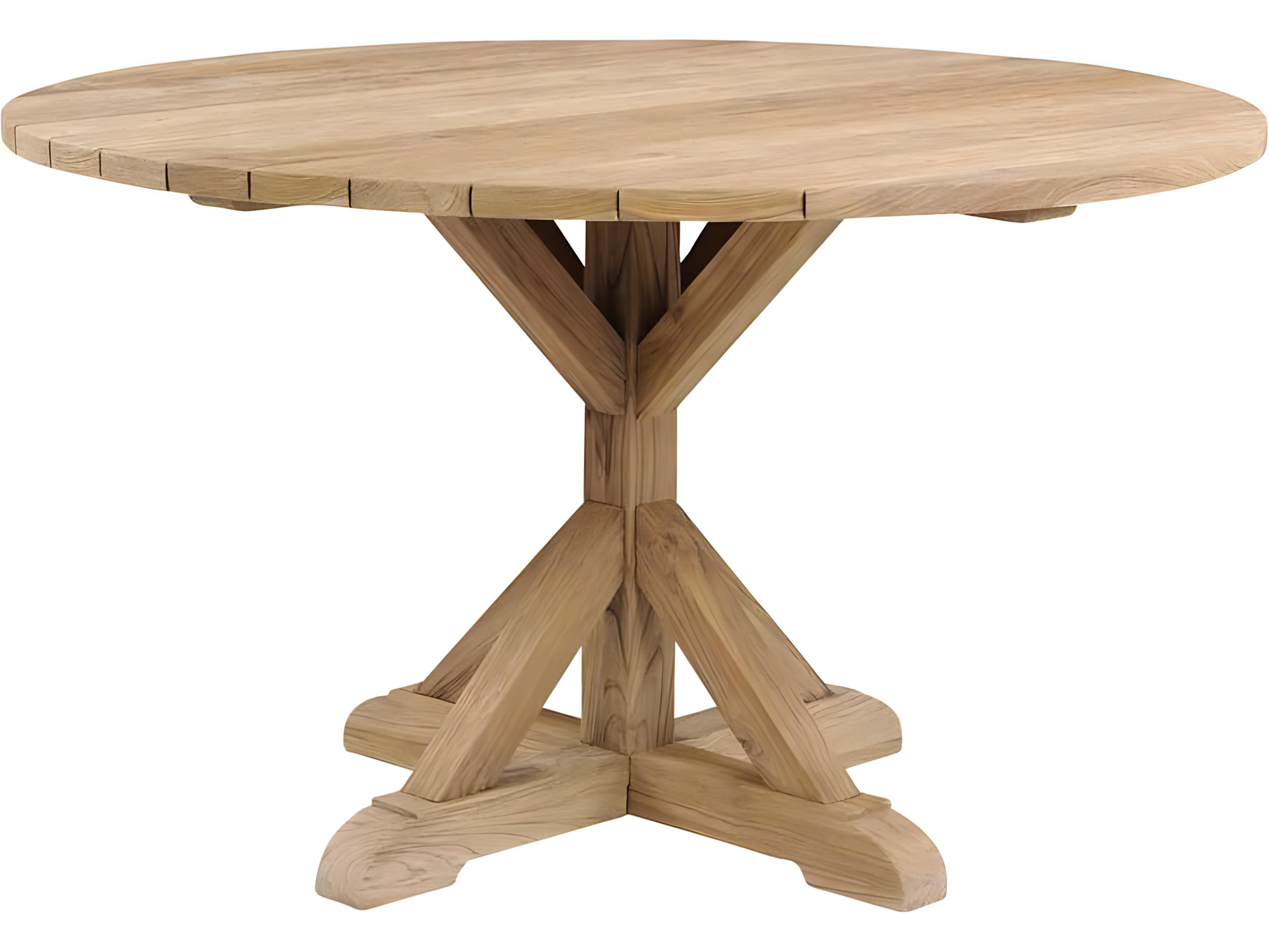 Kingsley Bate Provence Teak 59" Wide Round Dining Table