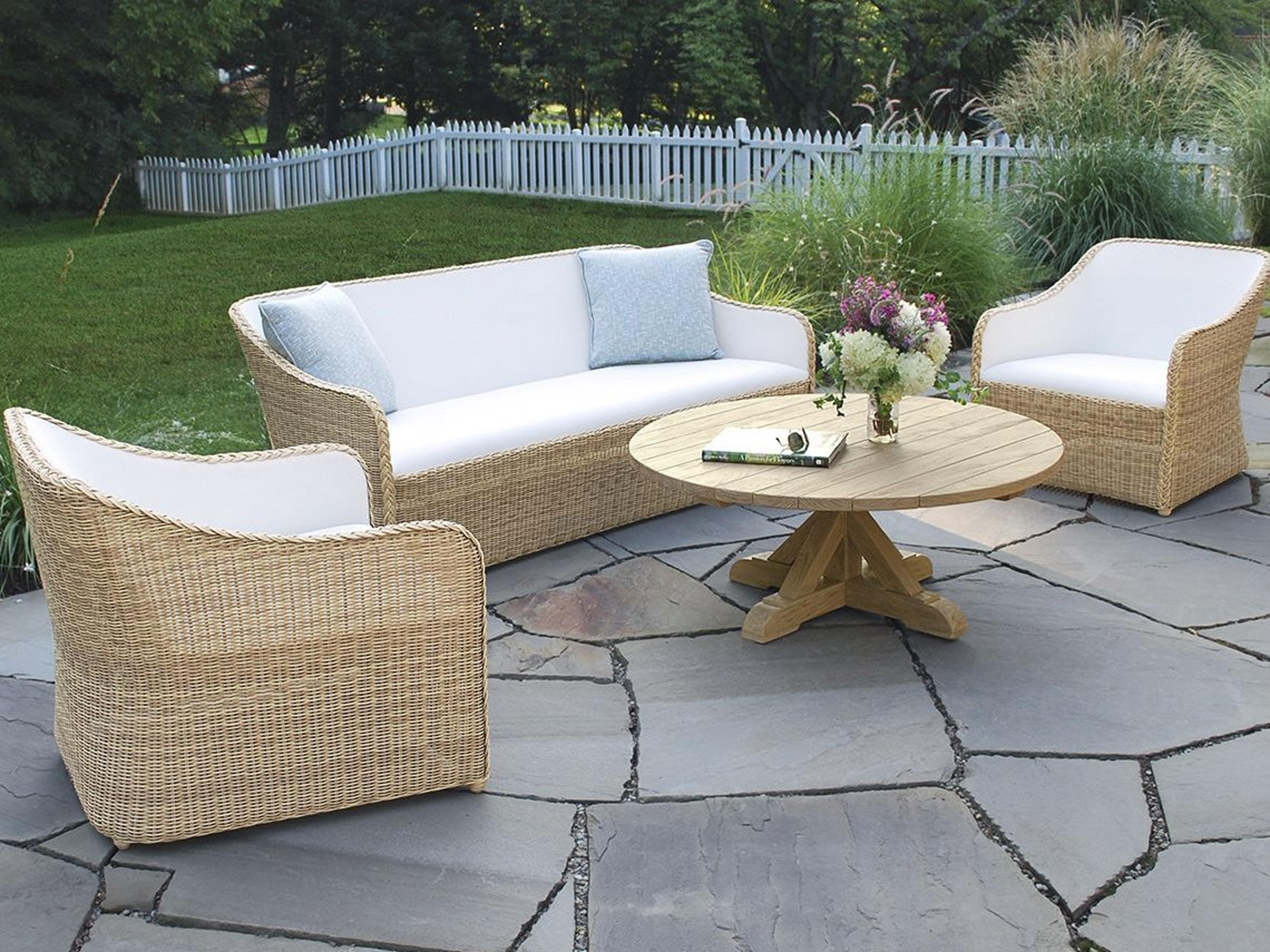 Kingsley Bate Quogue Wicker Sling Lounge Set