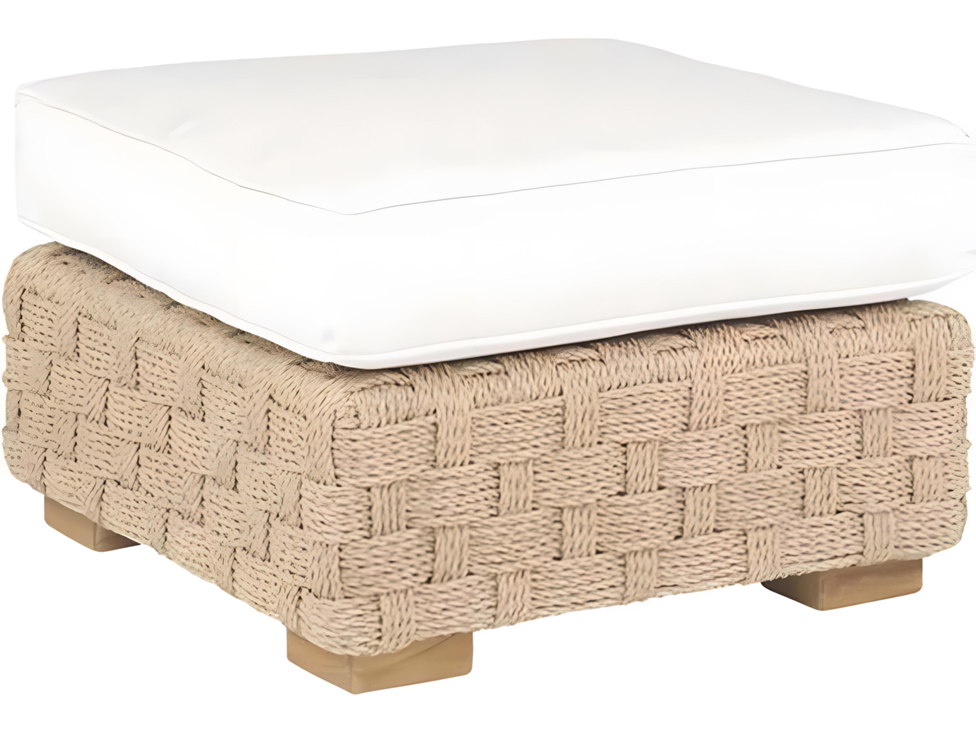 Kingsley Bate Special Order St. Barts Aluminum Cushion Ottoman