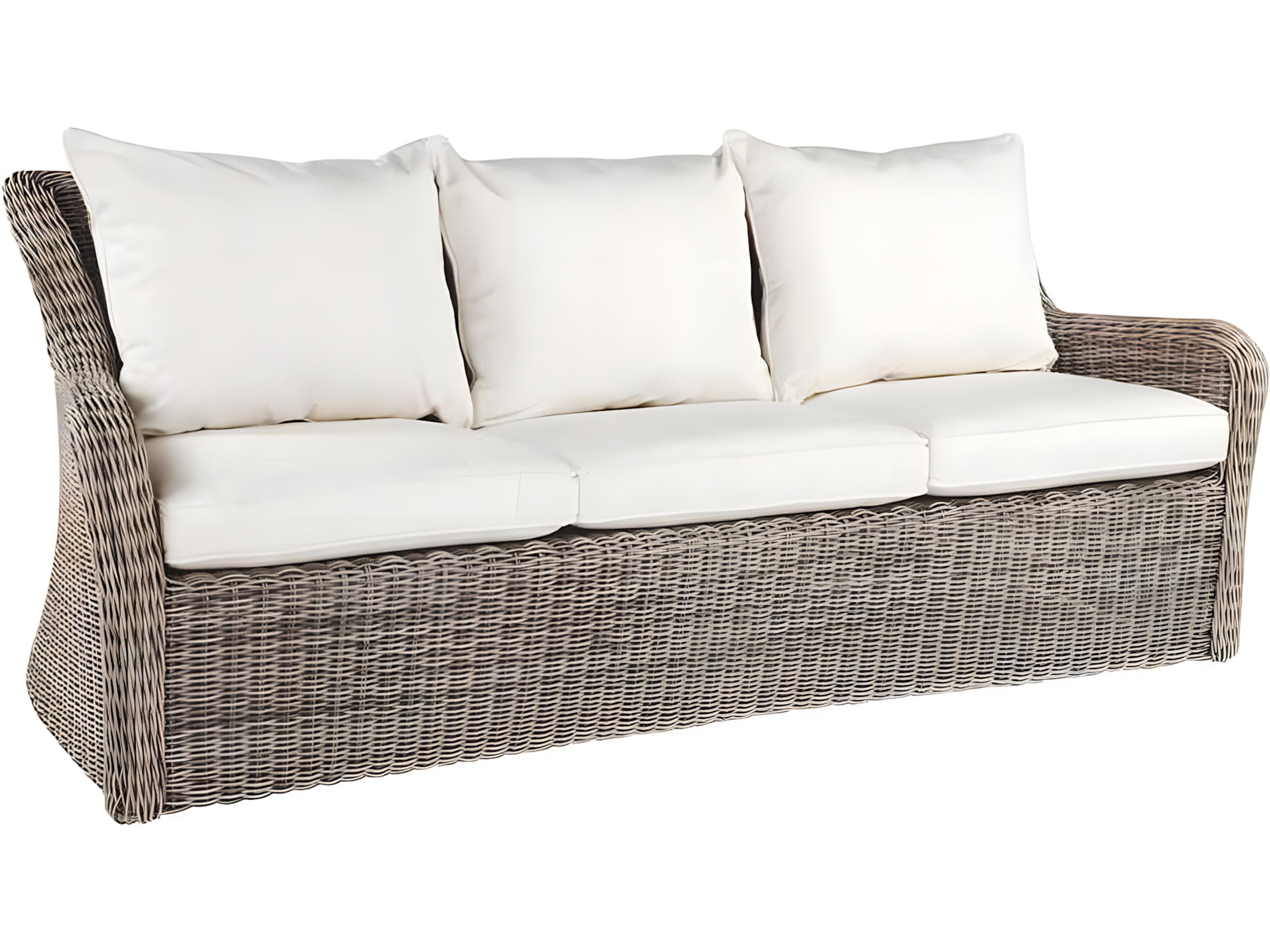 Kingsley Bate Sag Harbor Wicker Cushion Sofa