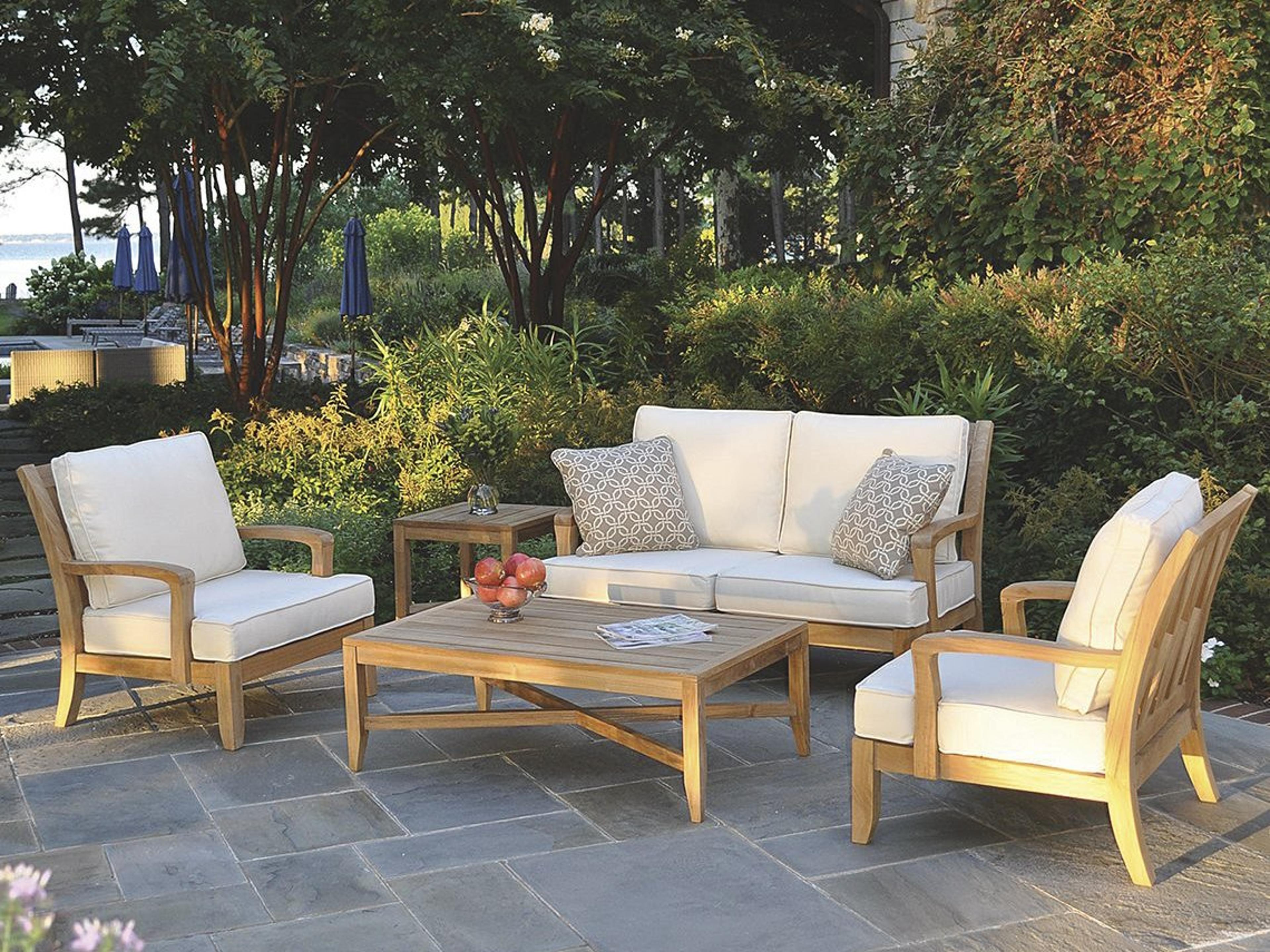 Kingsley Bate Somerset Teak Cushion Lounge Set