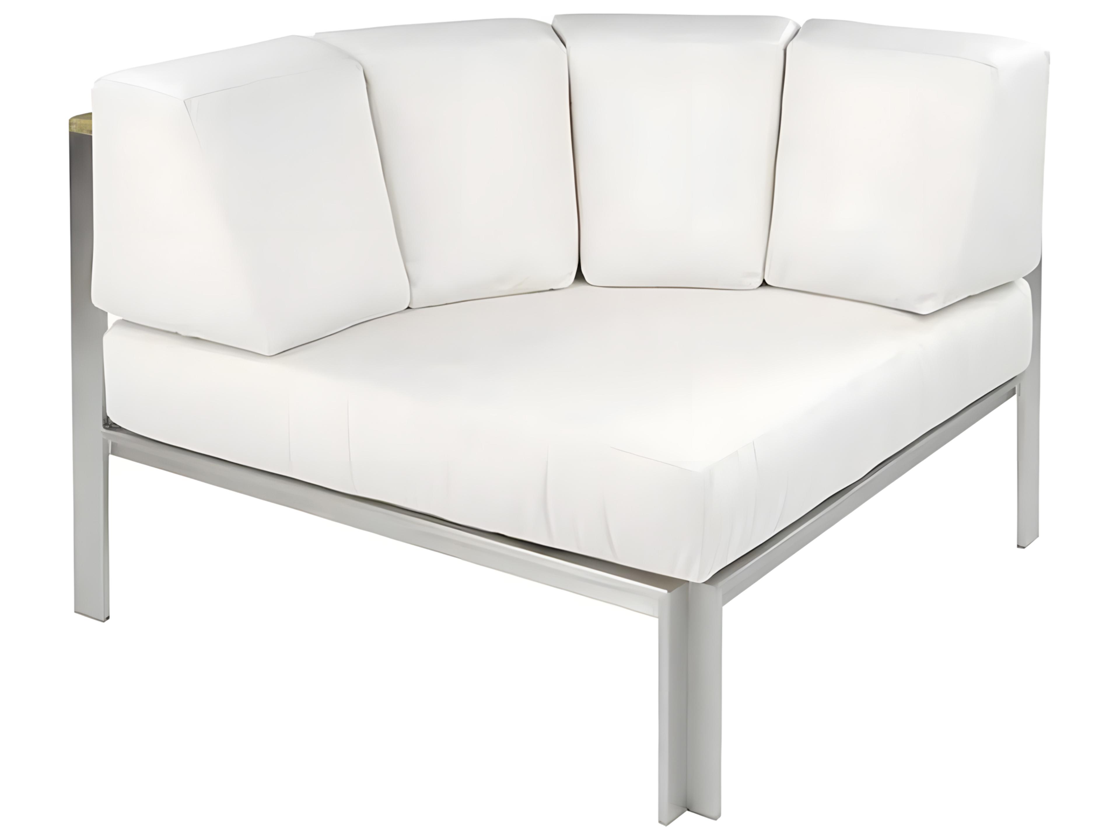 Tivoli Stainless Steel Cushion Curved Corner Lounge Chair