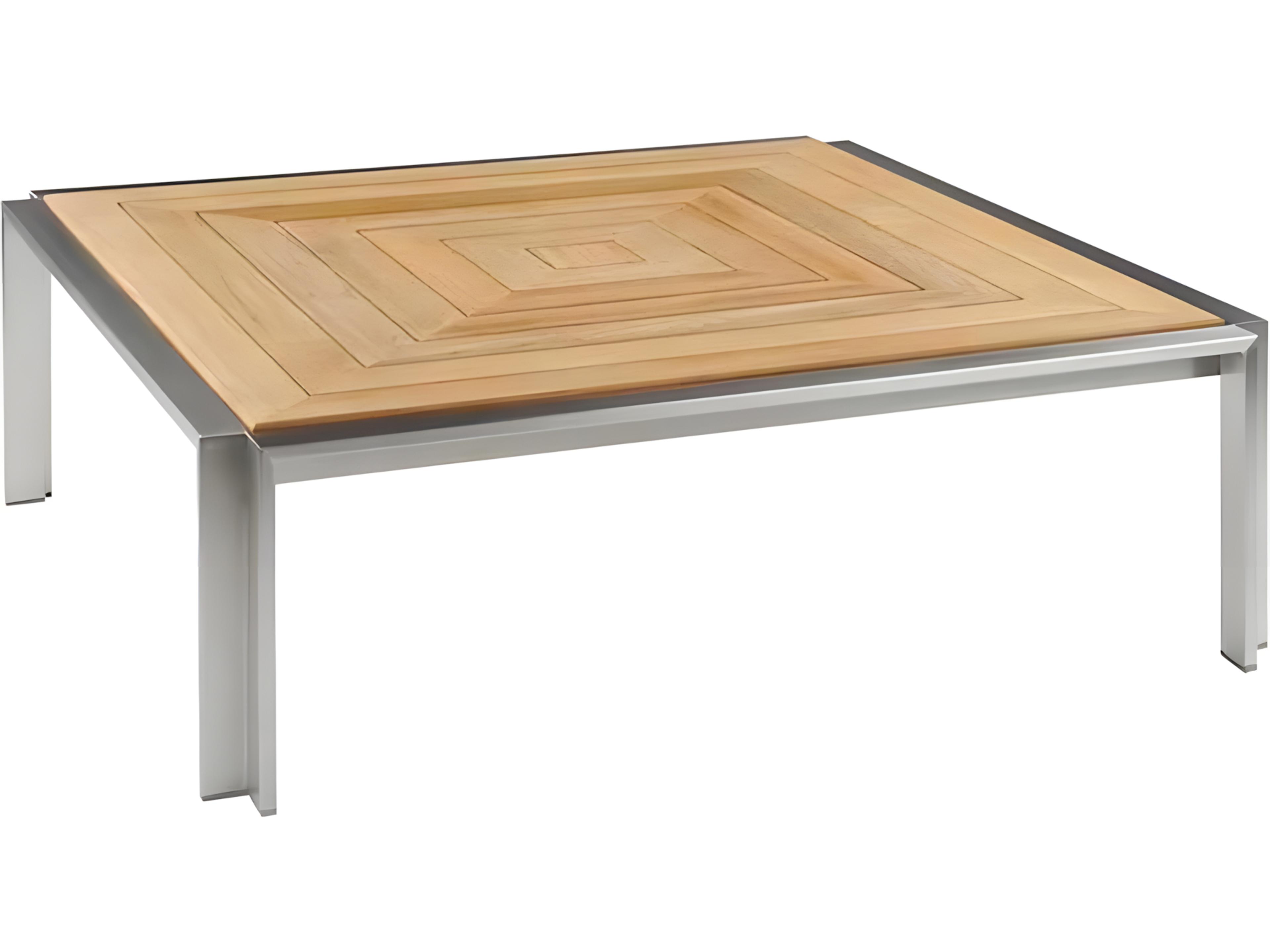 Kingsley Bate Tivoli Stainless Steel Square Coffee Table