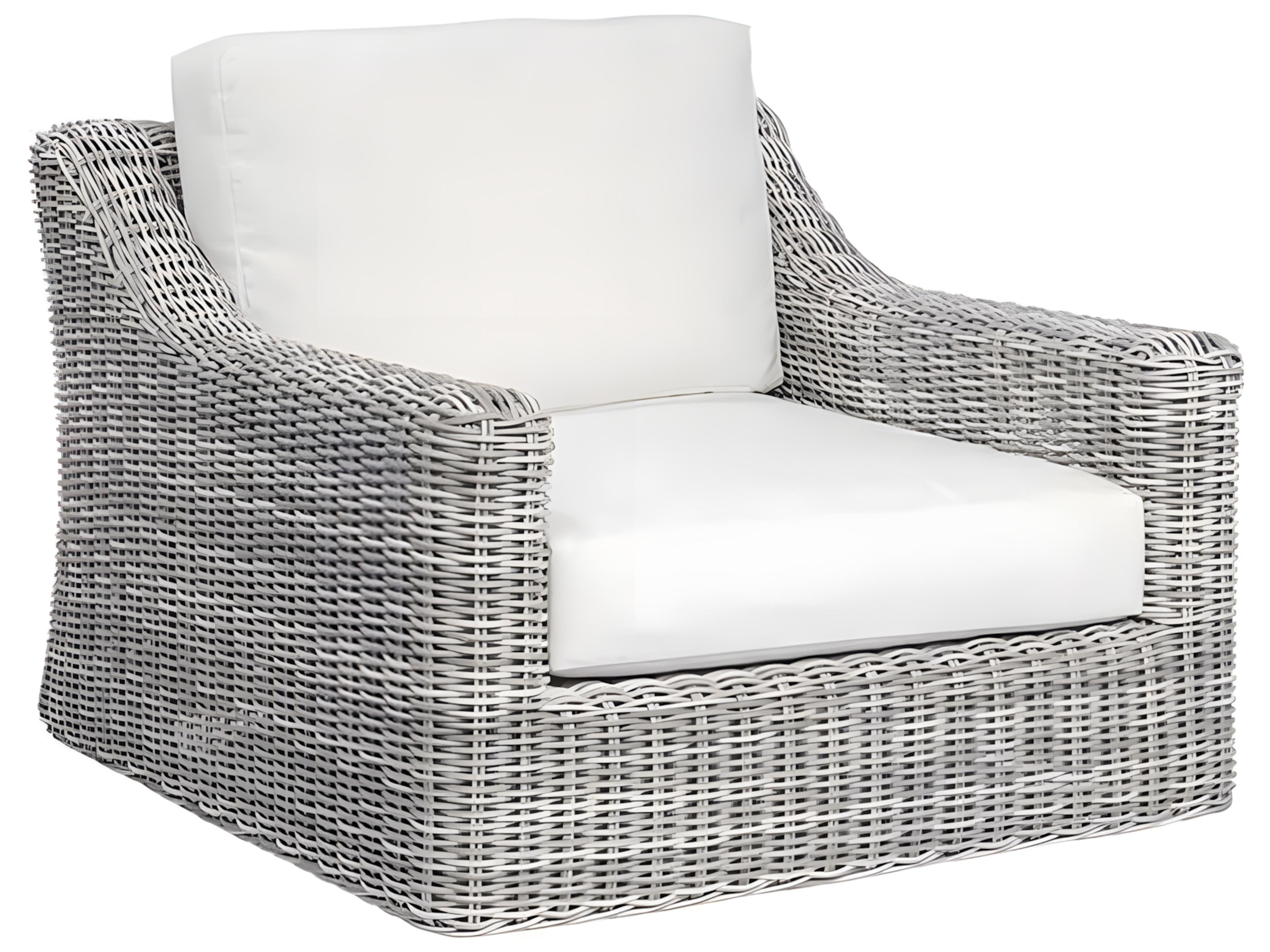 Kingsley Bate Tortola Wicker Cushion Swivel Lounge Chair