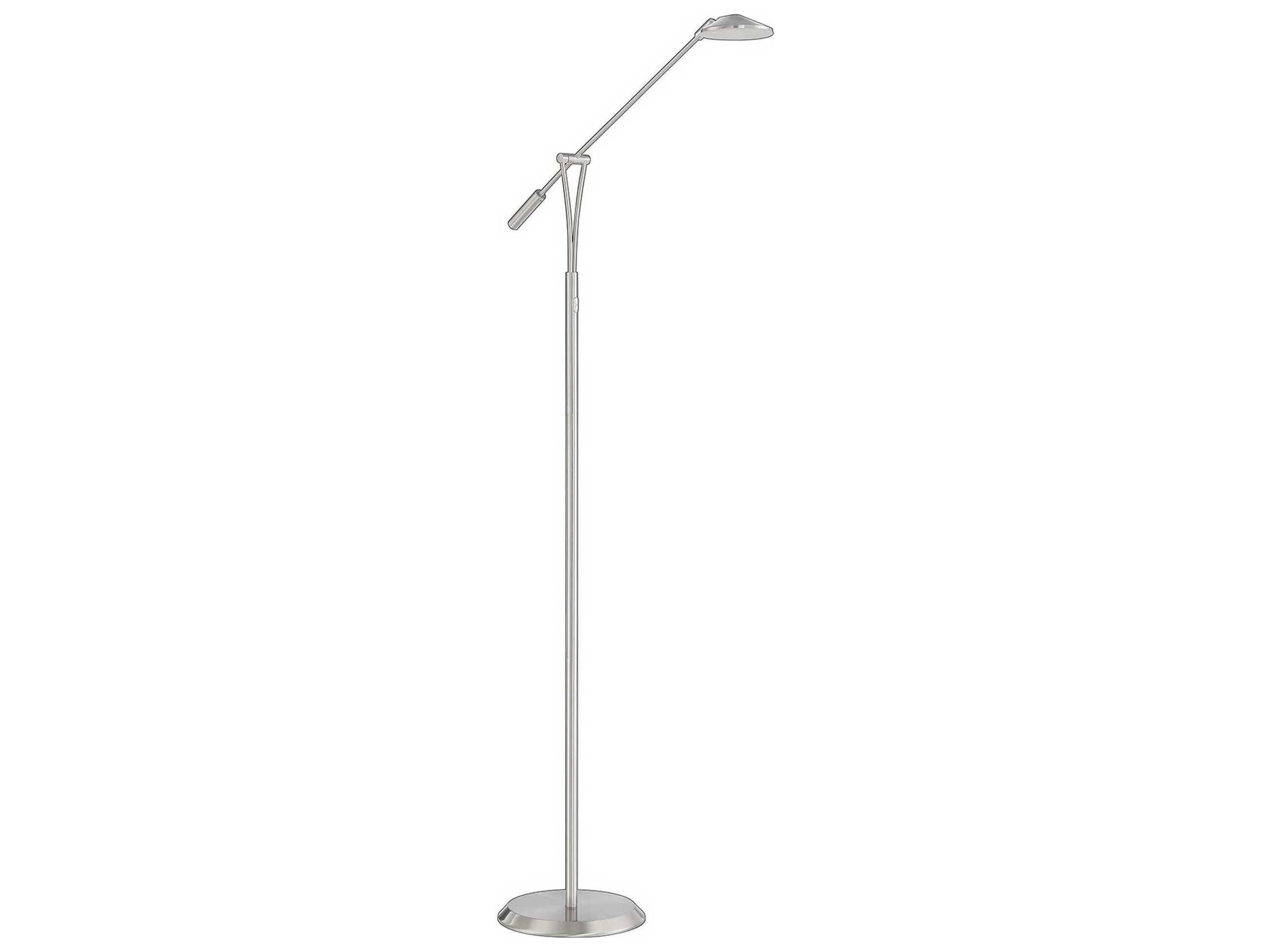 Kendal Lahoya Satin Nickel LED Floor Lamp