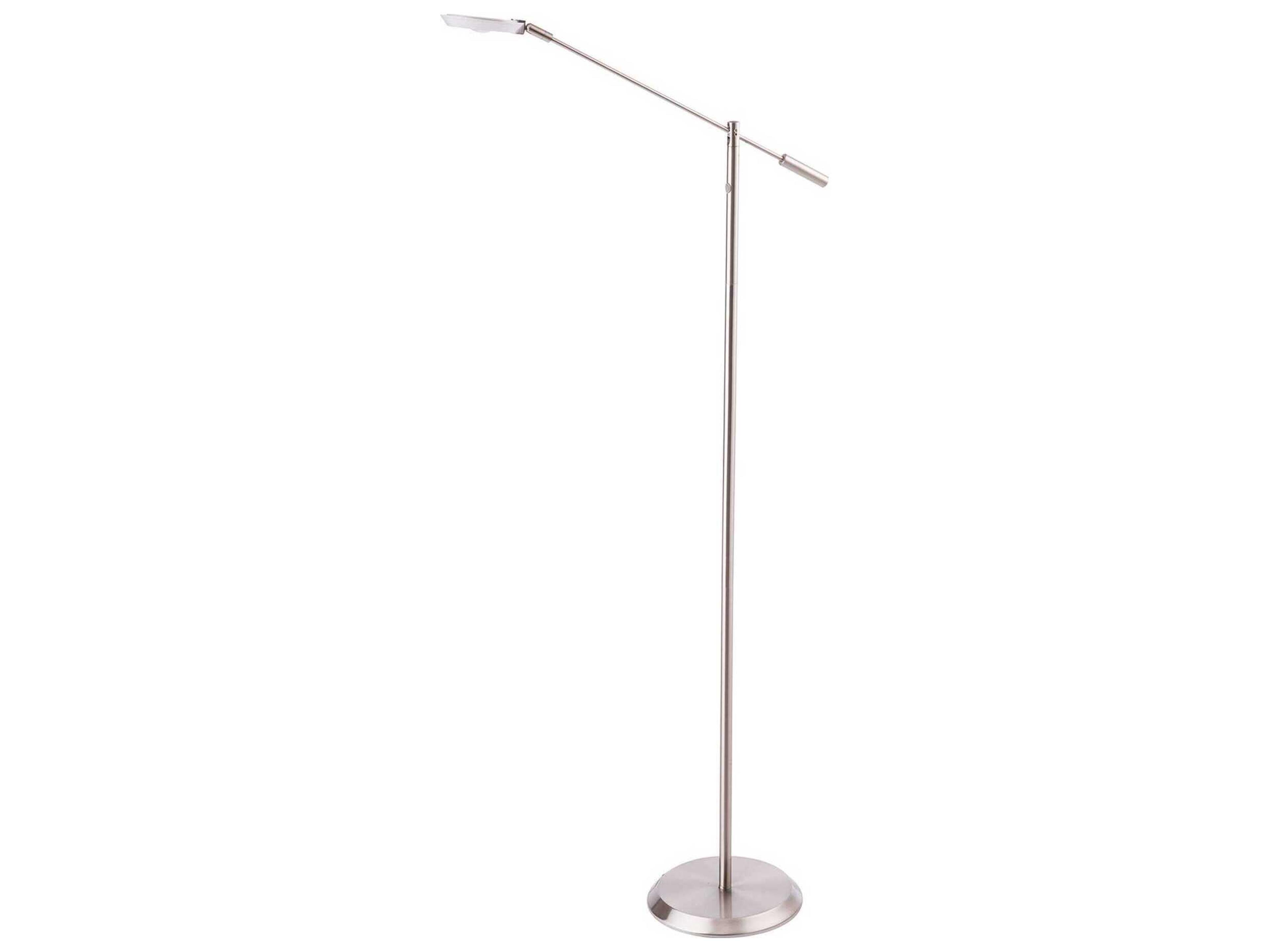Kendal Iggy Satin Nickel LED Floor Lamp