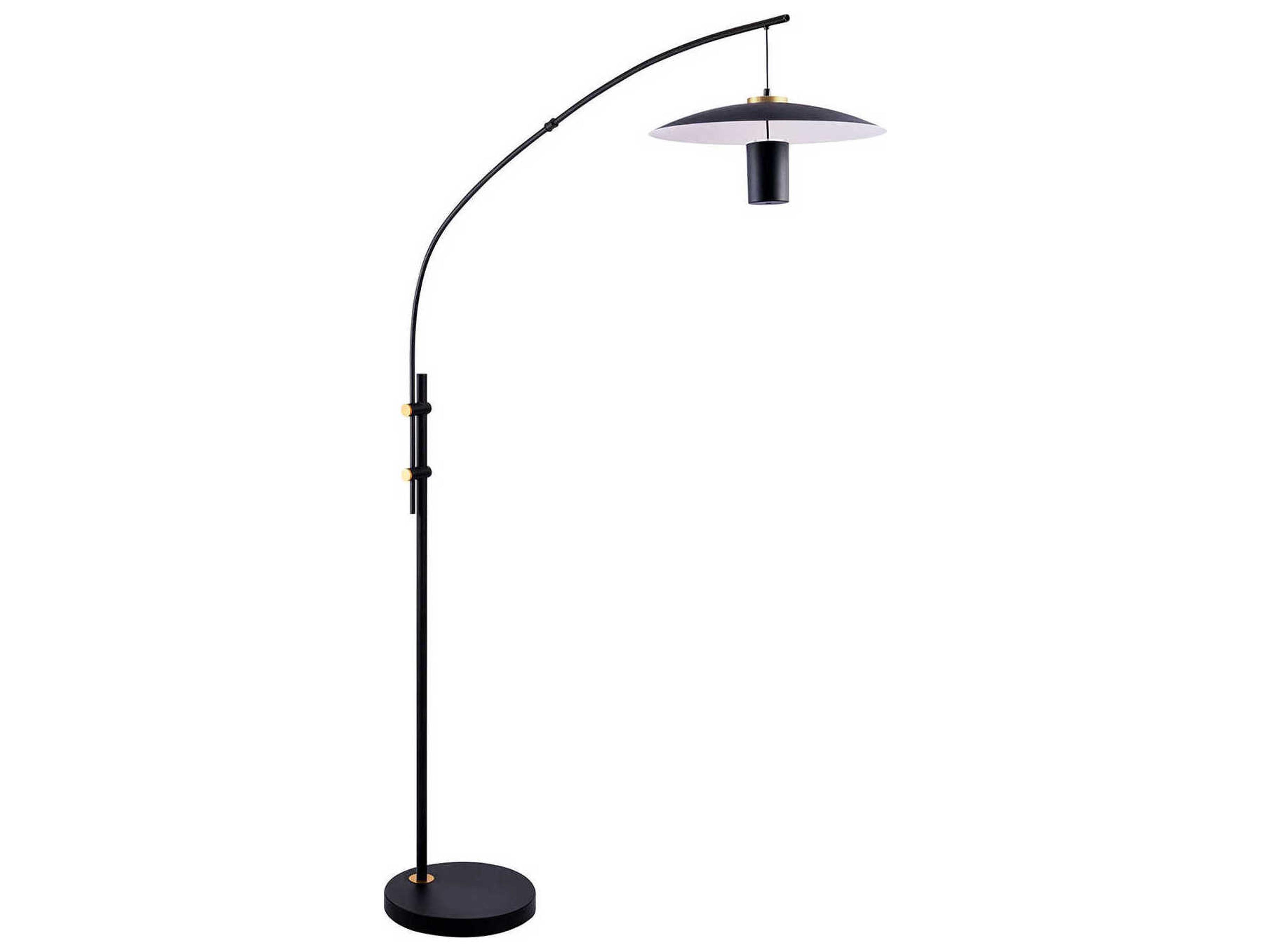 Kendal Sley Black Brass Floor Lamp