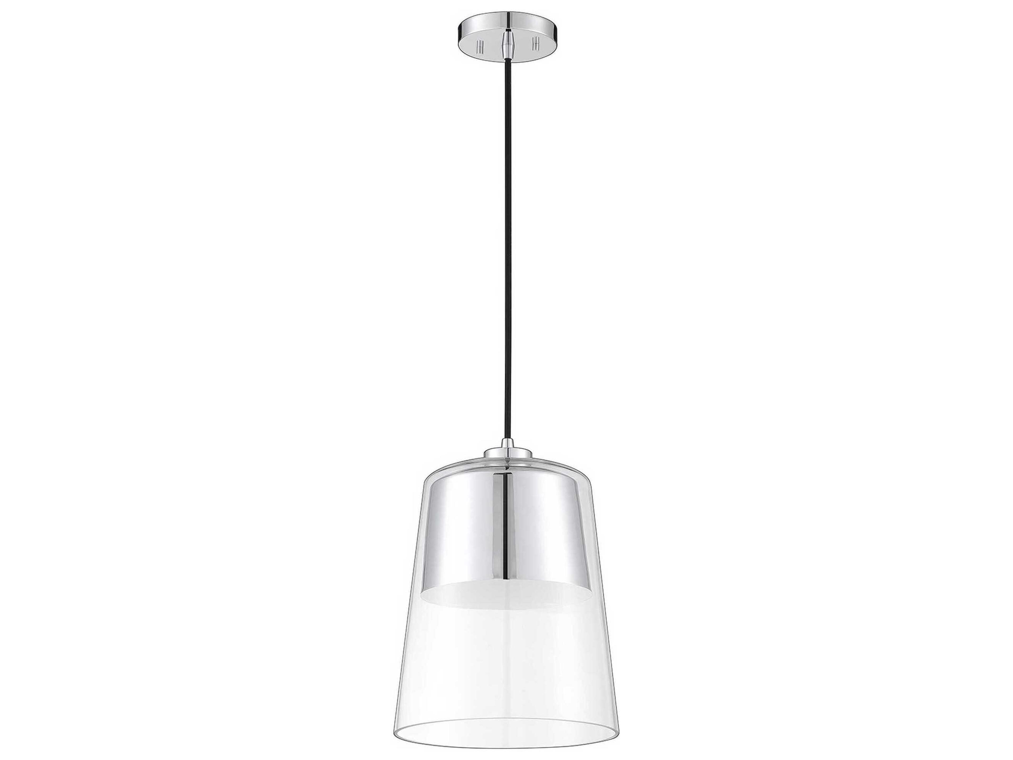 Kendal Caladon 1-Light Chrome Glass Empire Mini Pendant