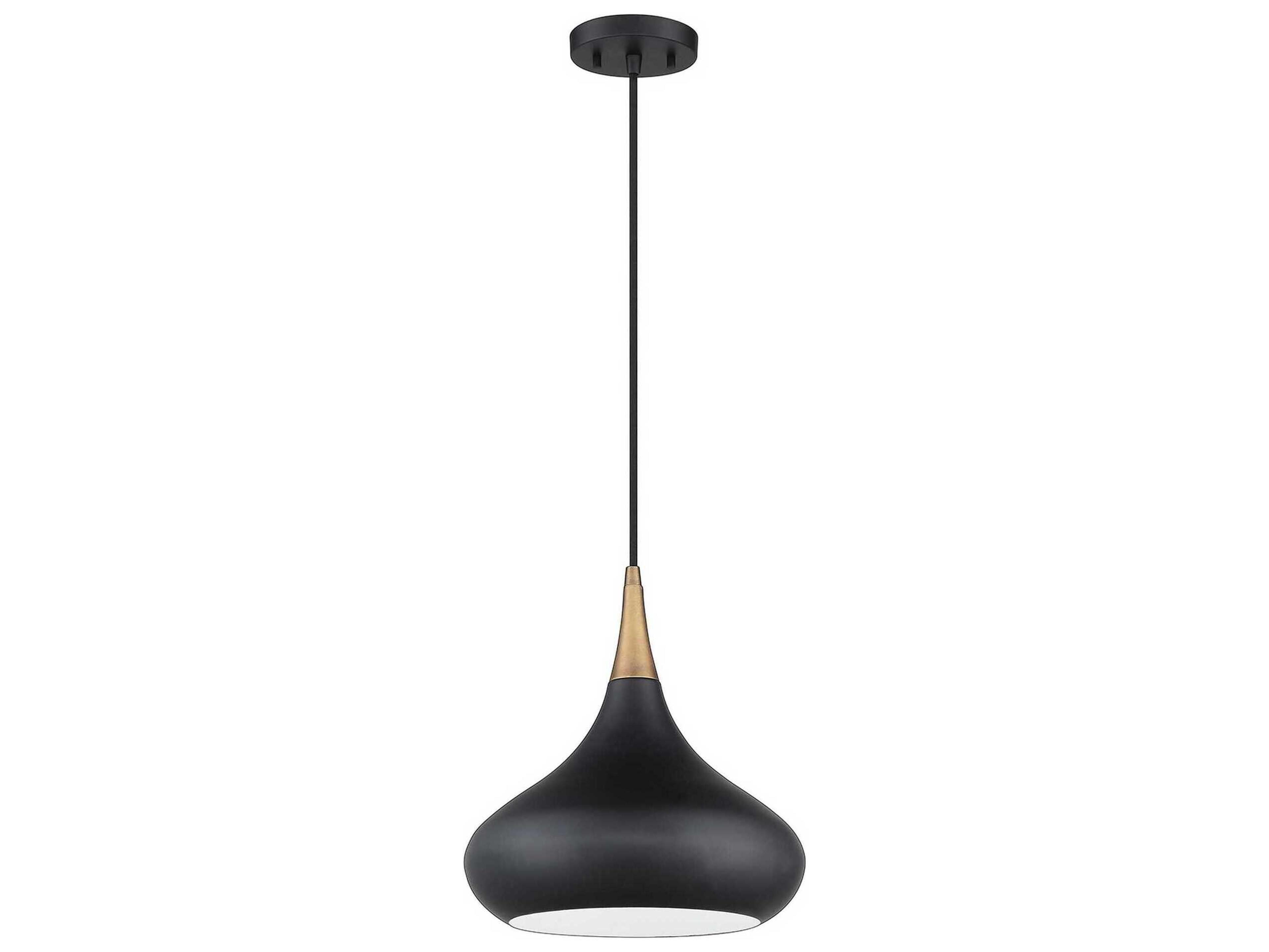 Medina 1-Light Black Brass Mini Pendant