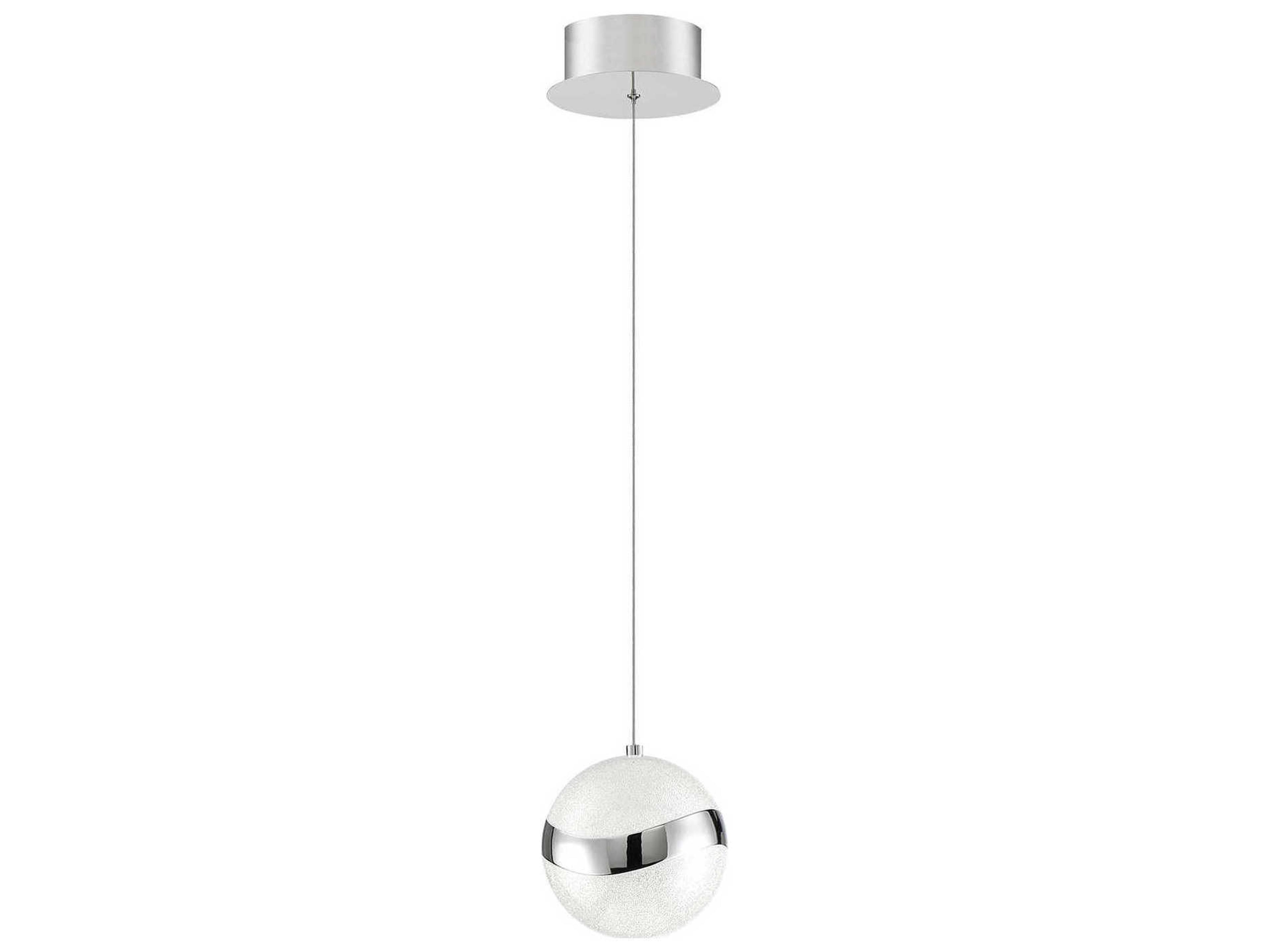 Kendal Mystyke 1-Light Chrome LED Globe Mini Pendant