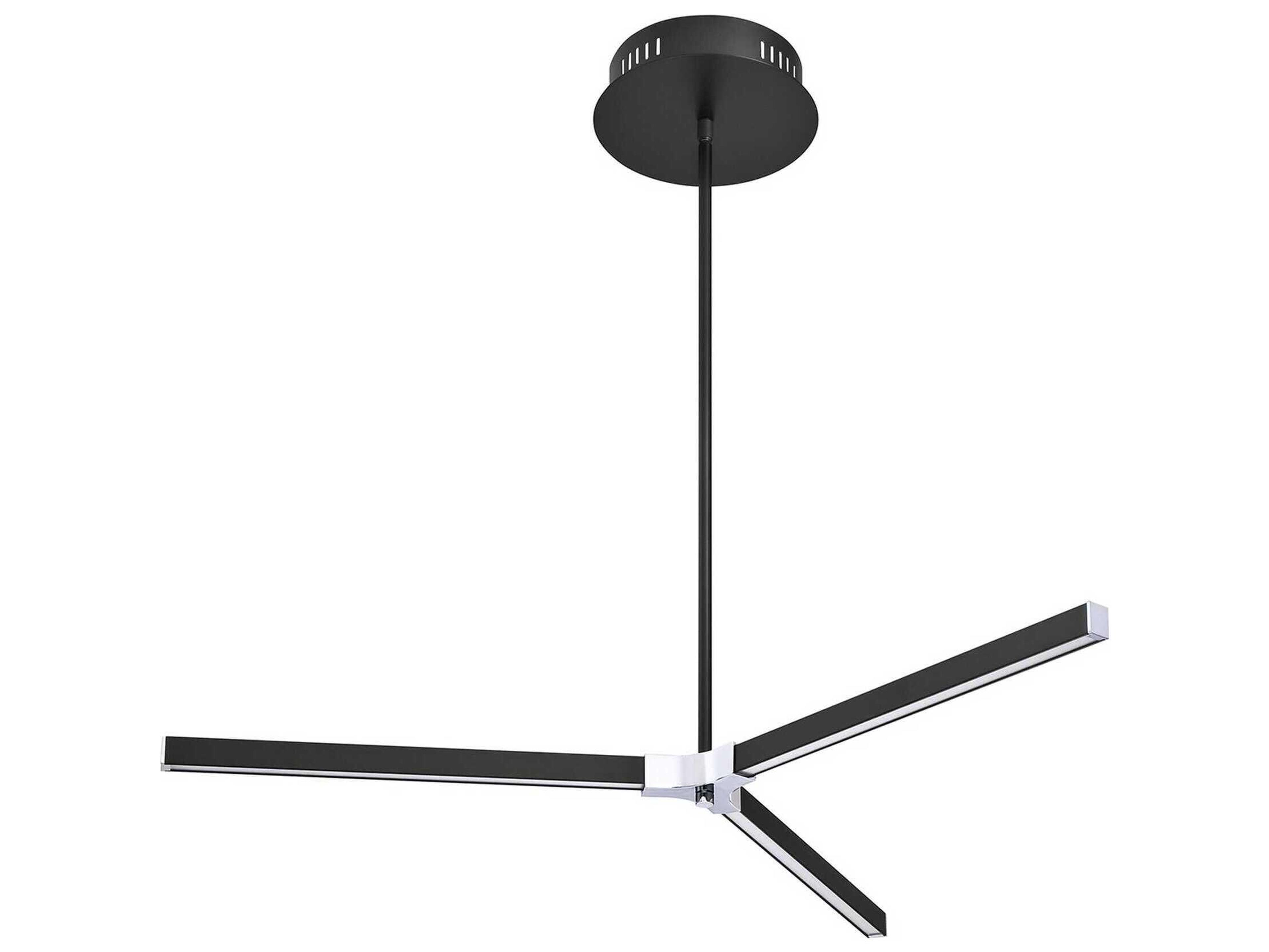Stykx 3-Light Black Chrome LED Pendant