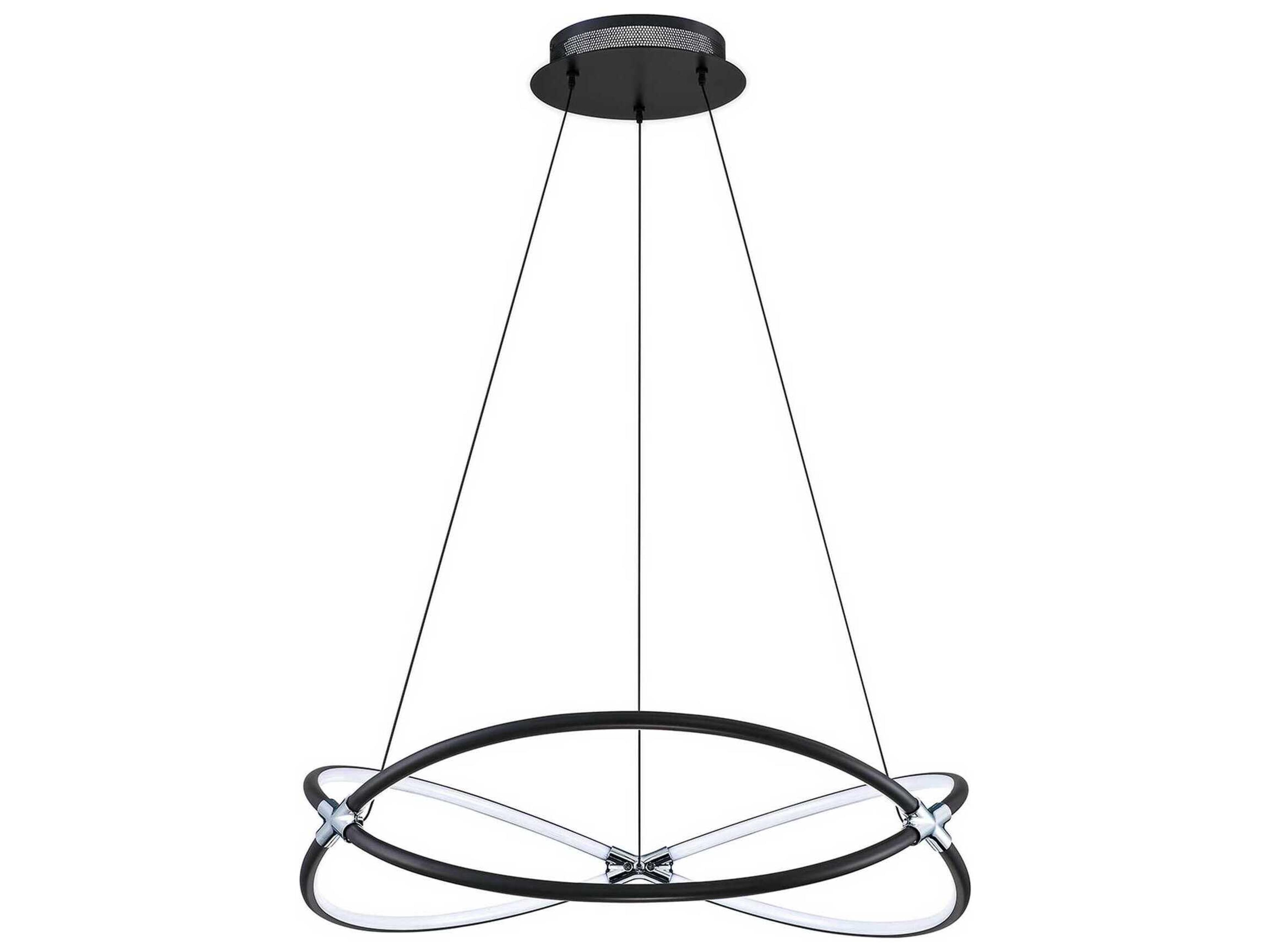 Kendal Hoop 6-Light Black Chrome Pendant