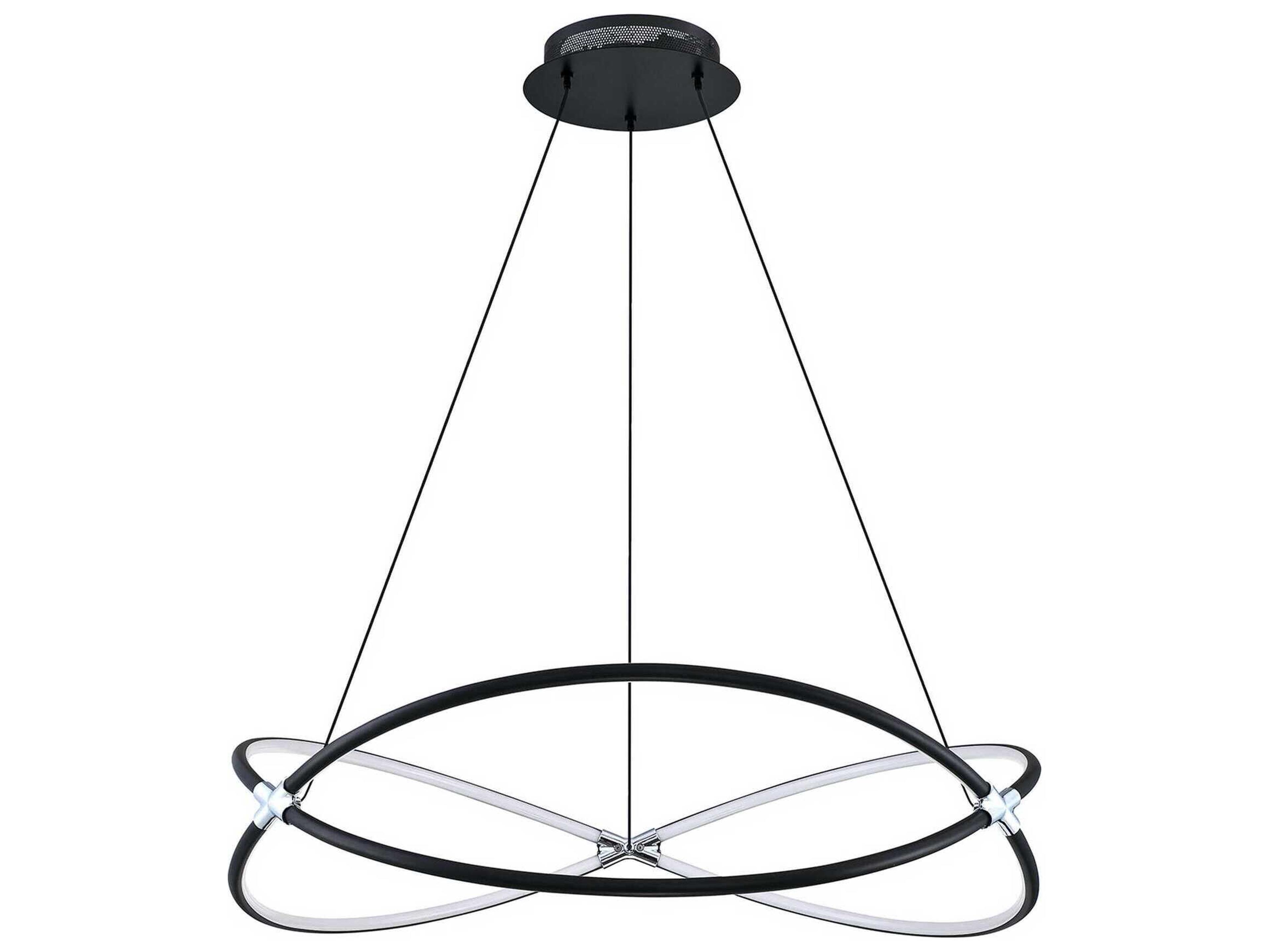 Kendal Hoop 6-Light Black Chrome Pendant