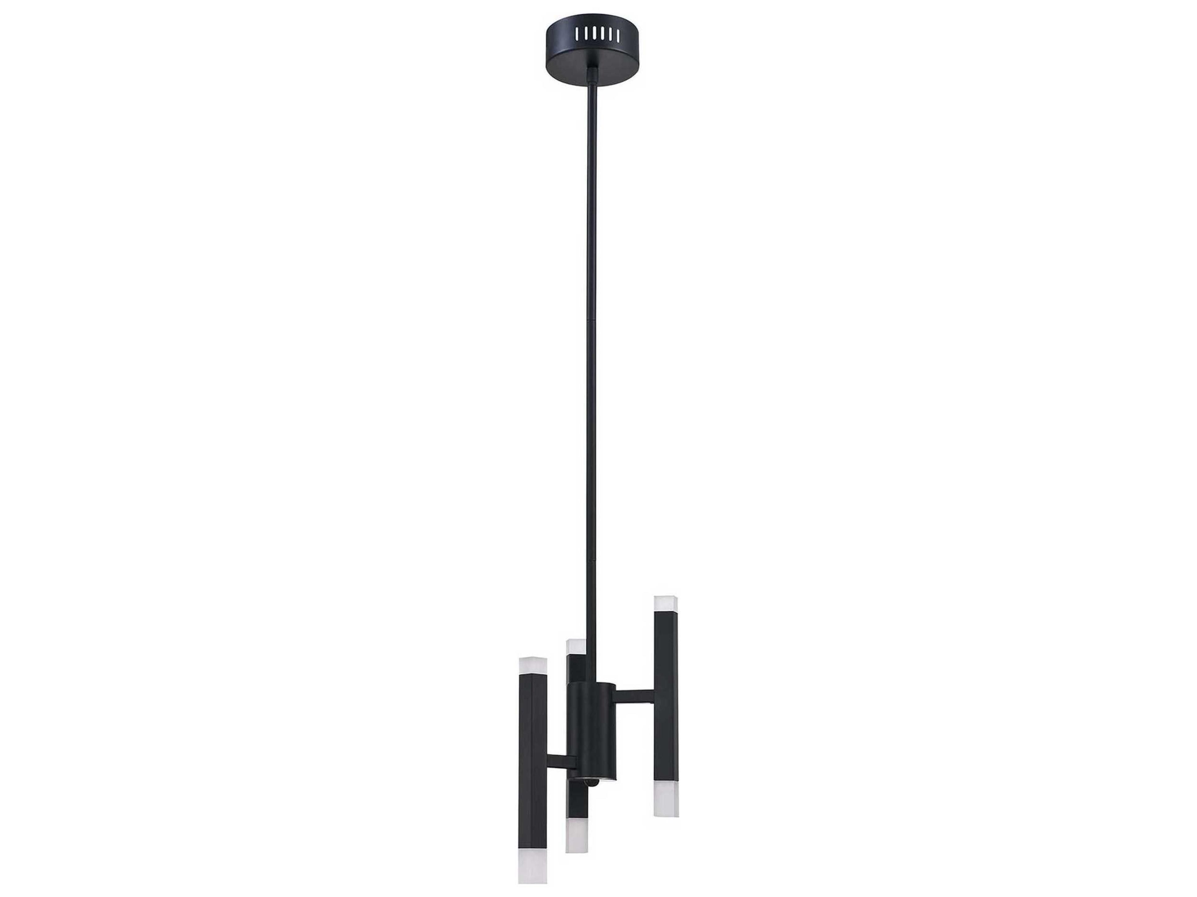 Verticals 6-Light Black LED Mini Pendant