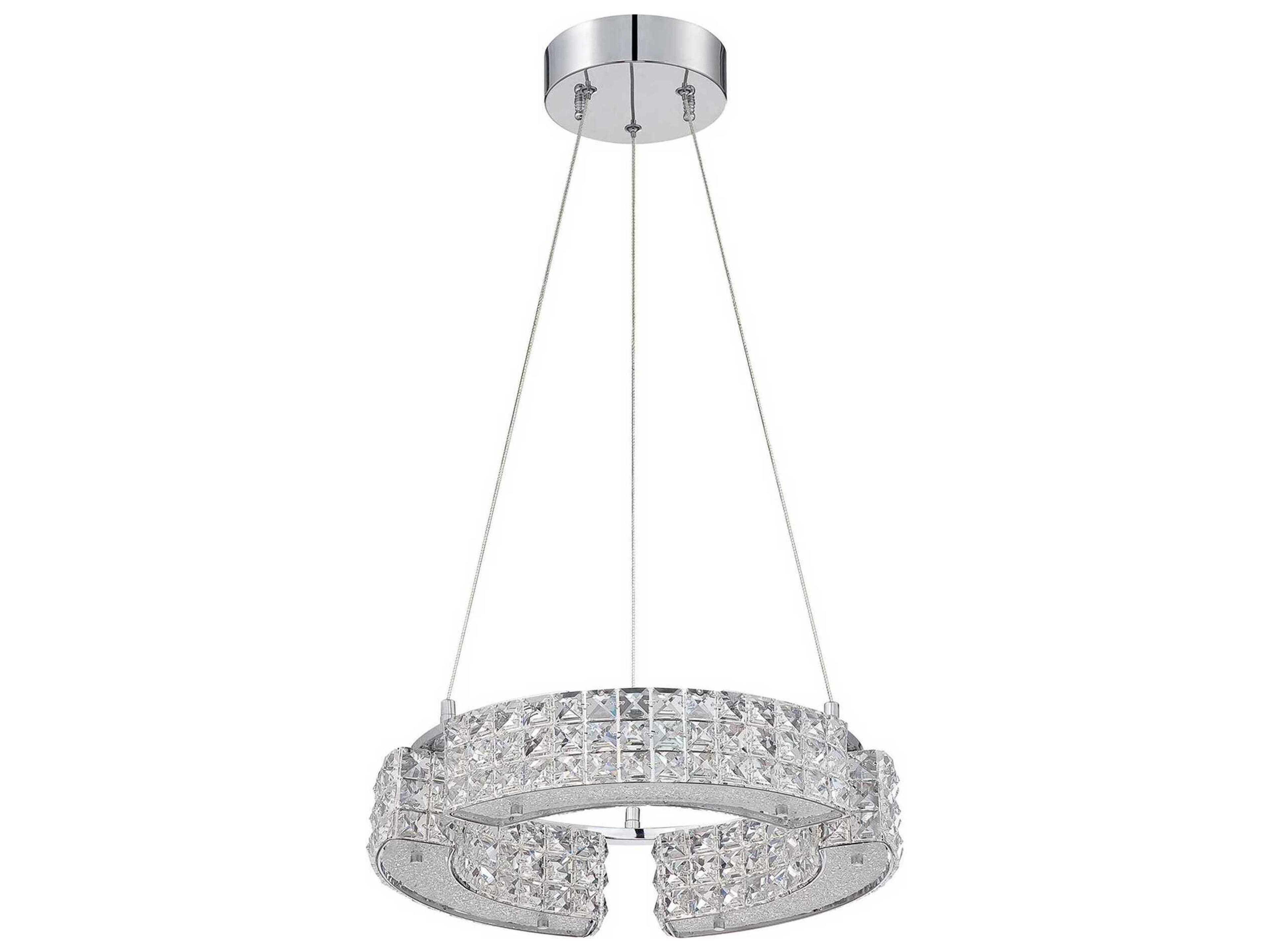 Carina 6-Light Chrome Crystal Round Pendant