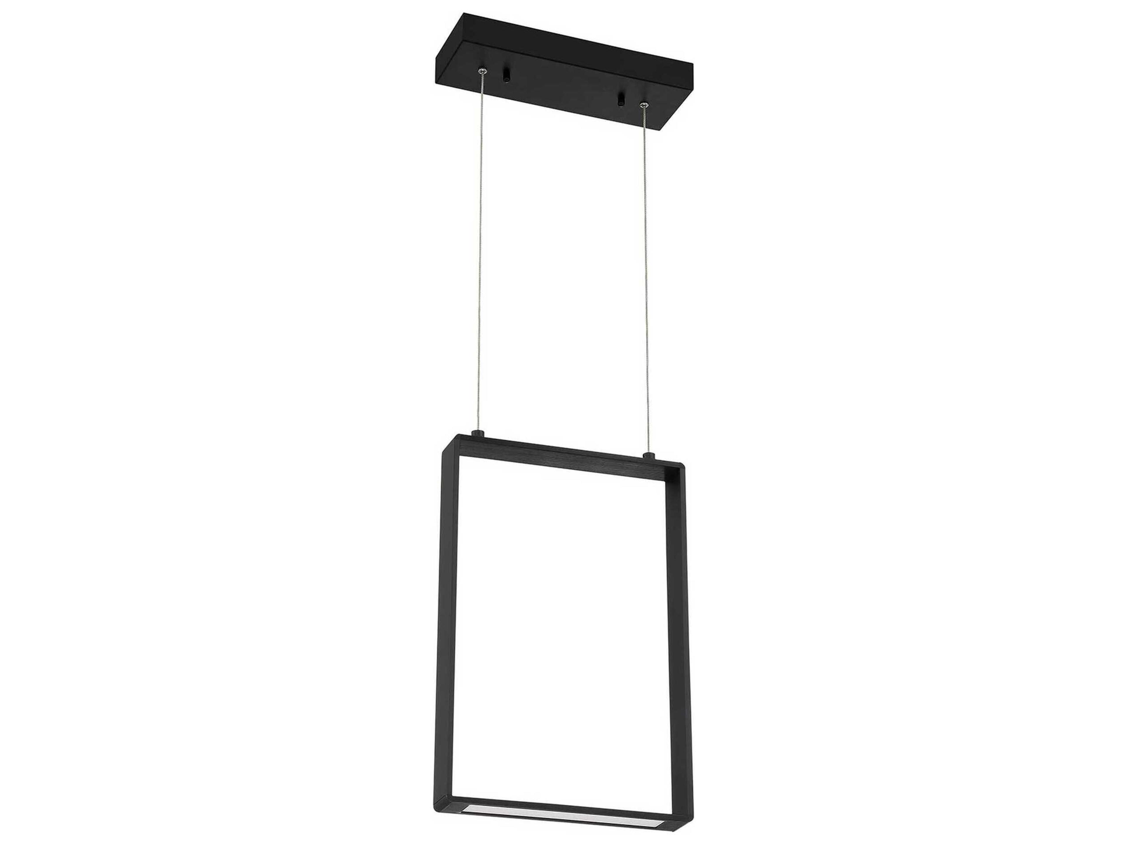 Kendal Quadron 1-Light Black LED Geometric Linear Pendant