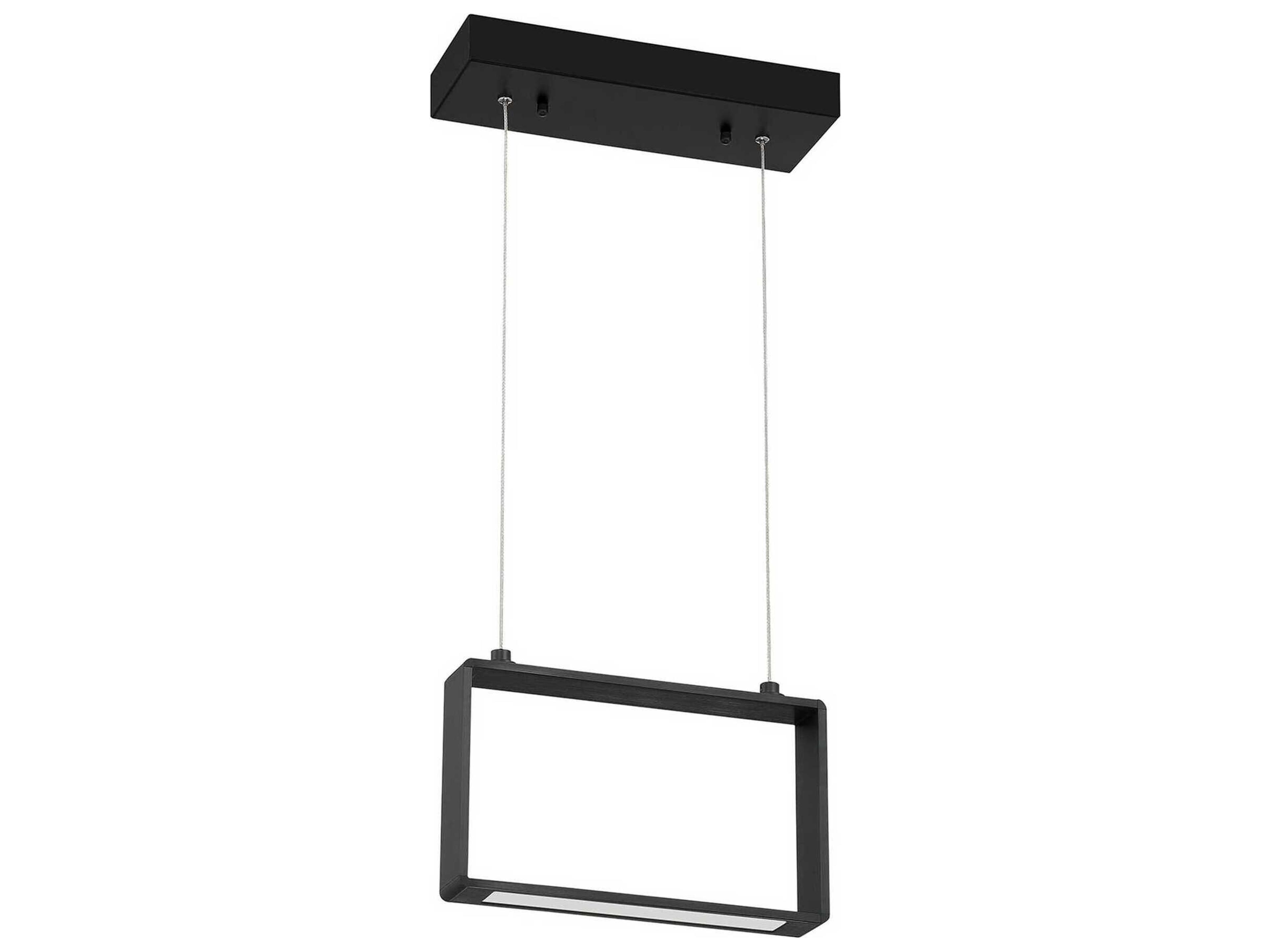 Kendal Quadron 1-Light Black LED Geometric Linear Pendant