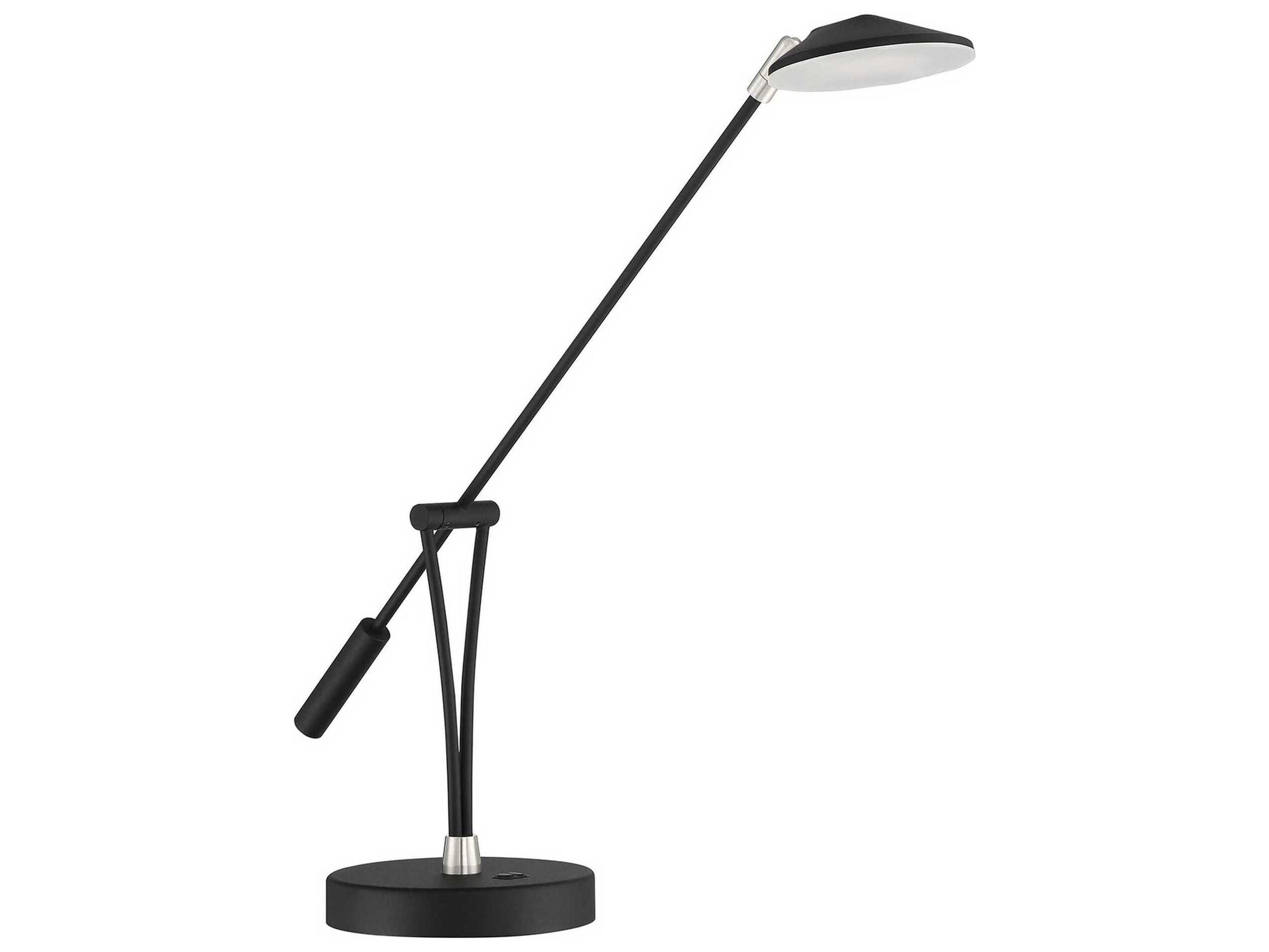 Kendal Lahoya Black Satin Nickel LED Desk Lamp