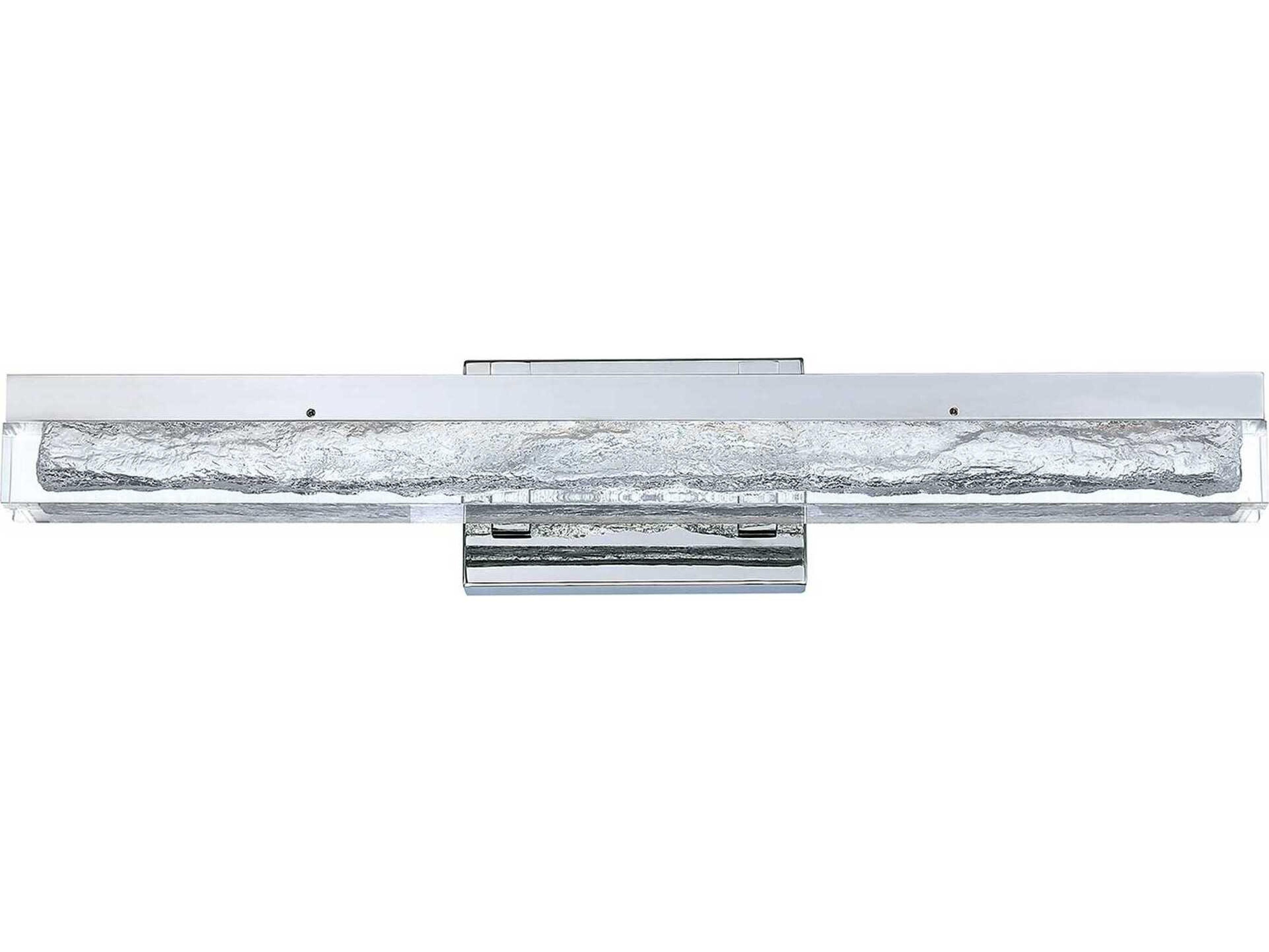 Ice Age 1-Light Chrome Black LED Vanity Light