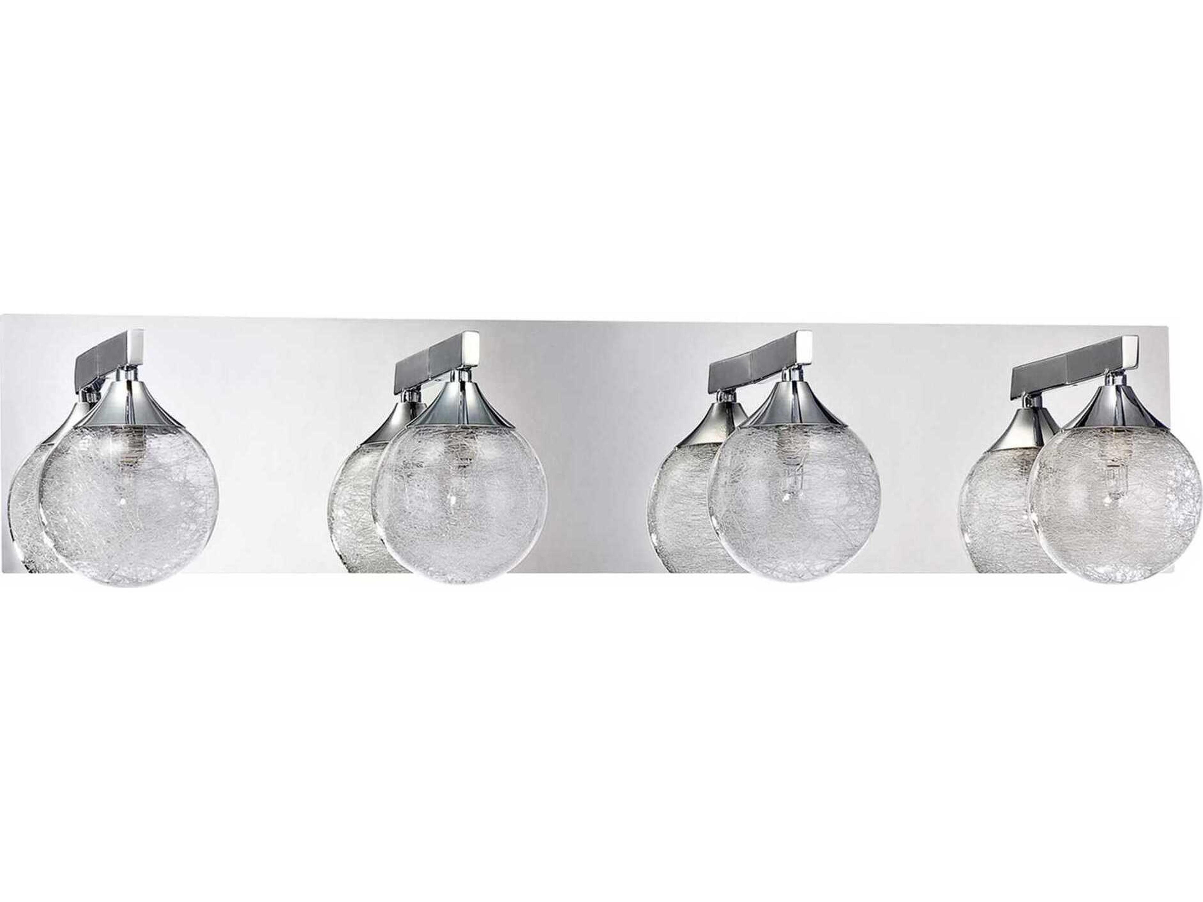 Fybra 4-Light Chrome Glass Vanity Light
