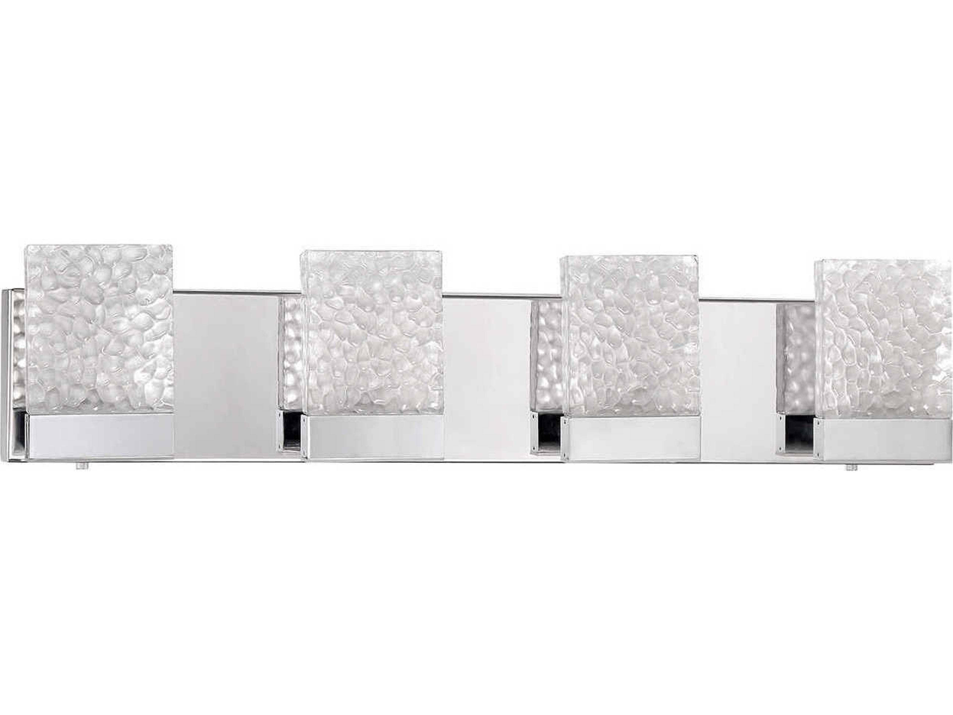 Astron 4-Light Chrome Glass LED Vanity Light