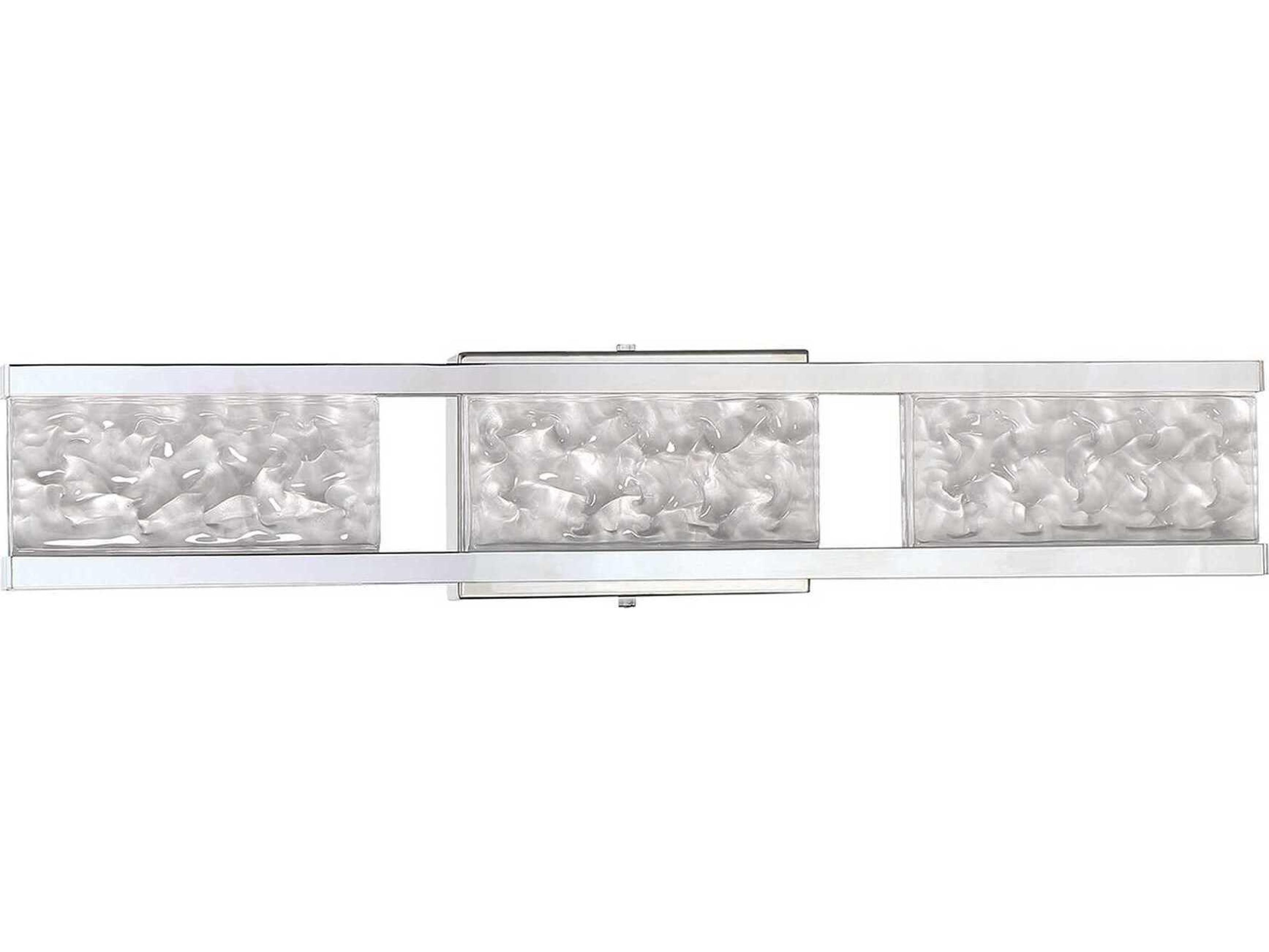 Callavio 3-Light Chrome Glass LED Vanity Light