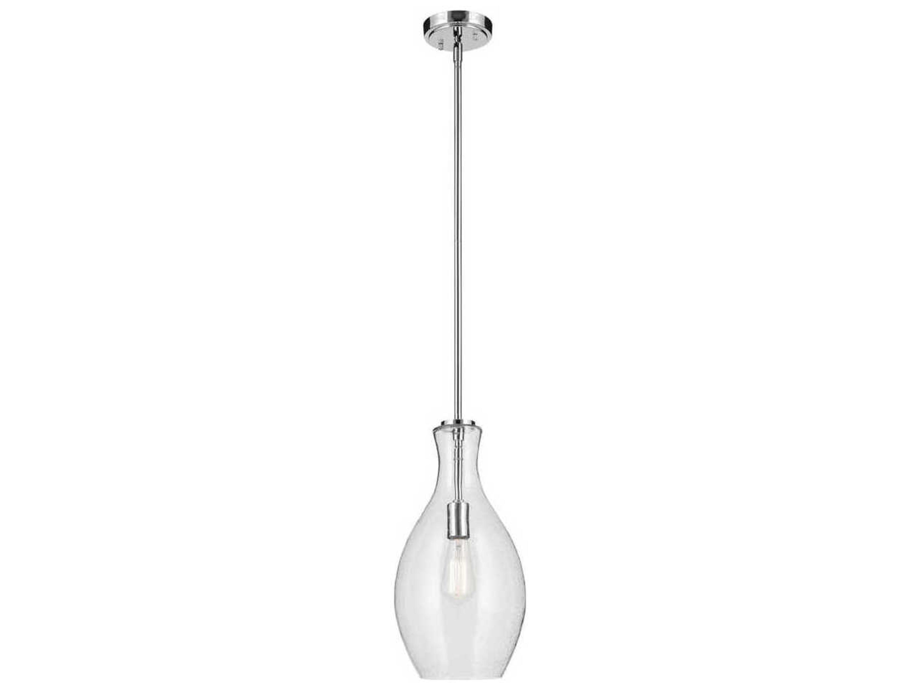 Kichler Everly 1-Light Chrome Bell Mini Pendant