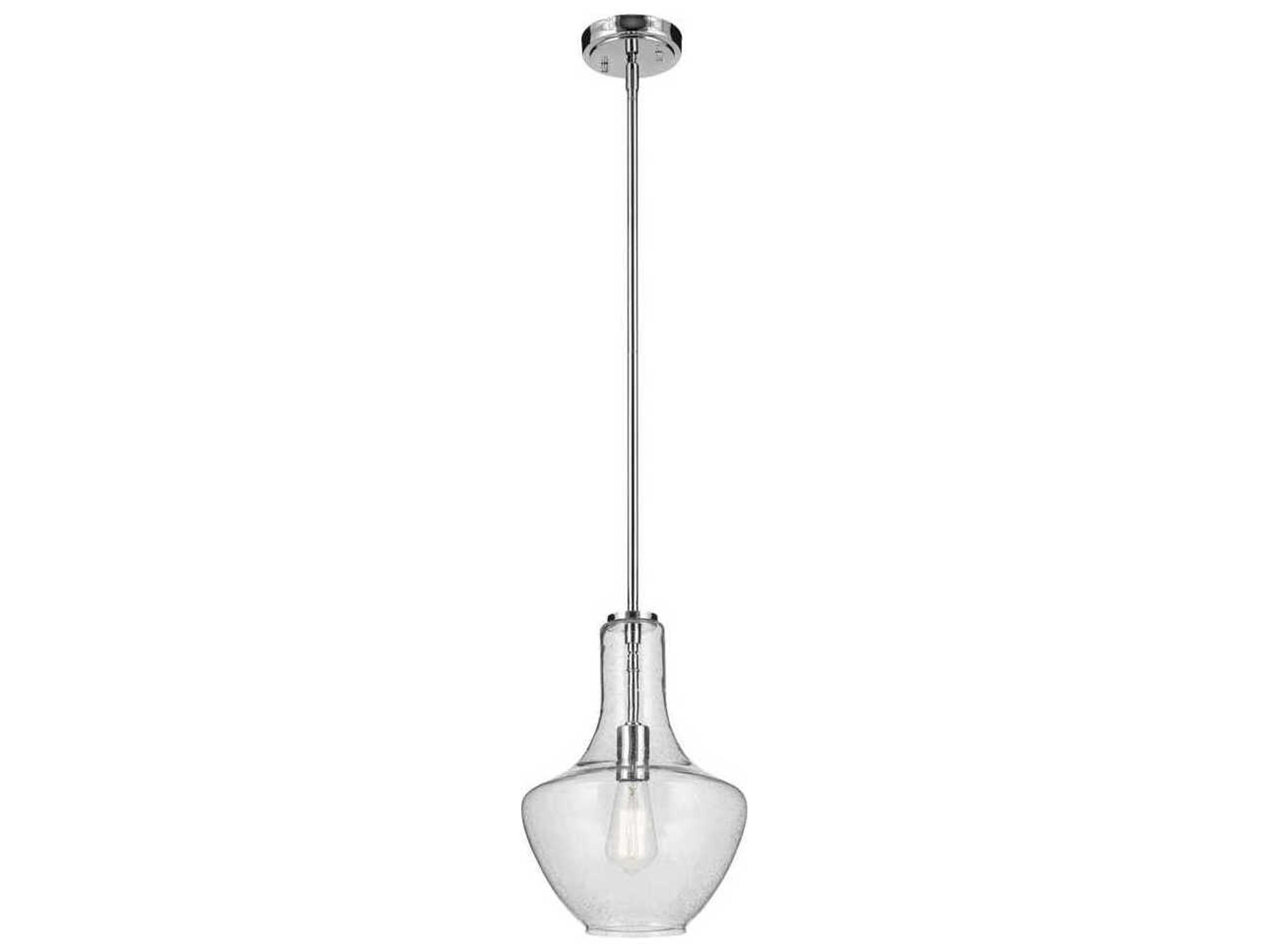 Kichler Everly 1-Light Chrome Bell Mini Pendant