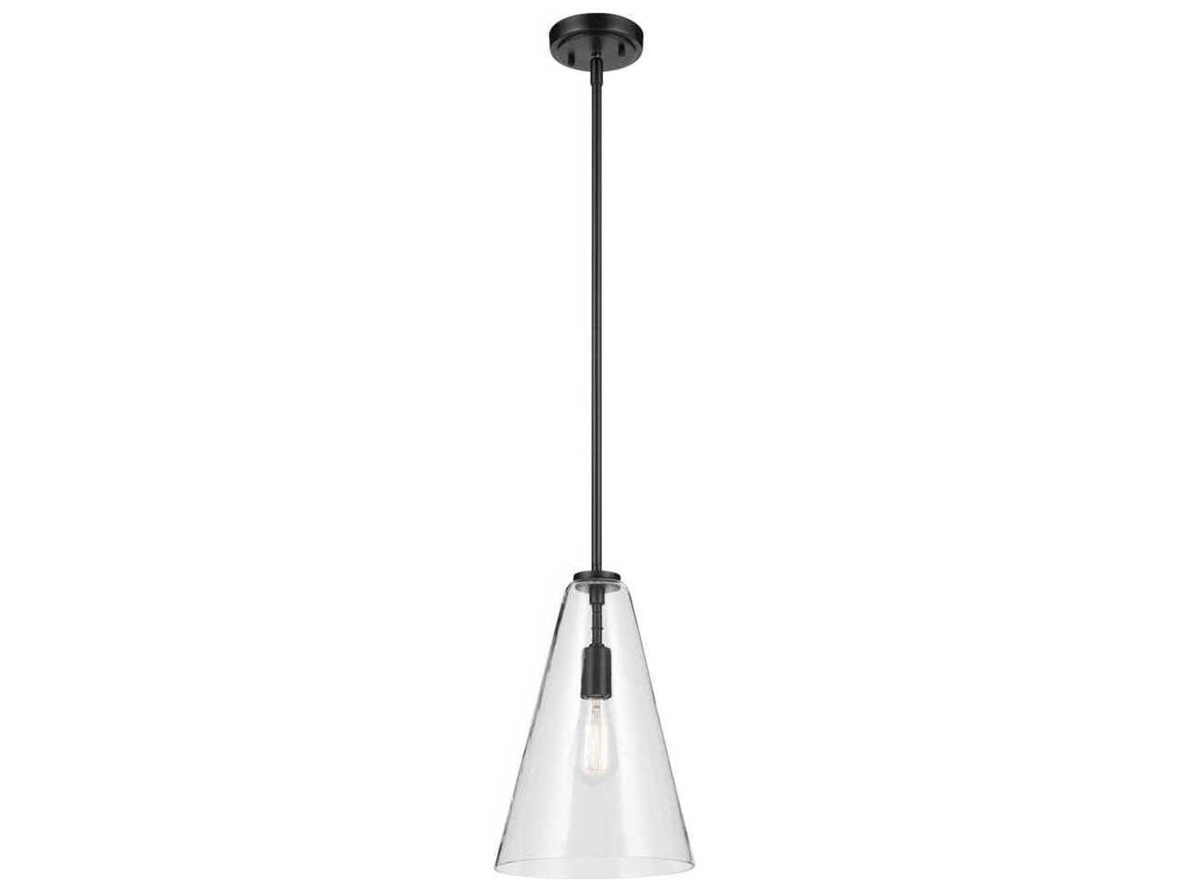 Kichler Everly 1-Light Black Mini Pendant