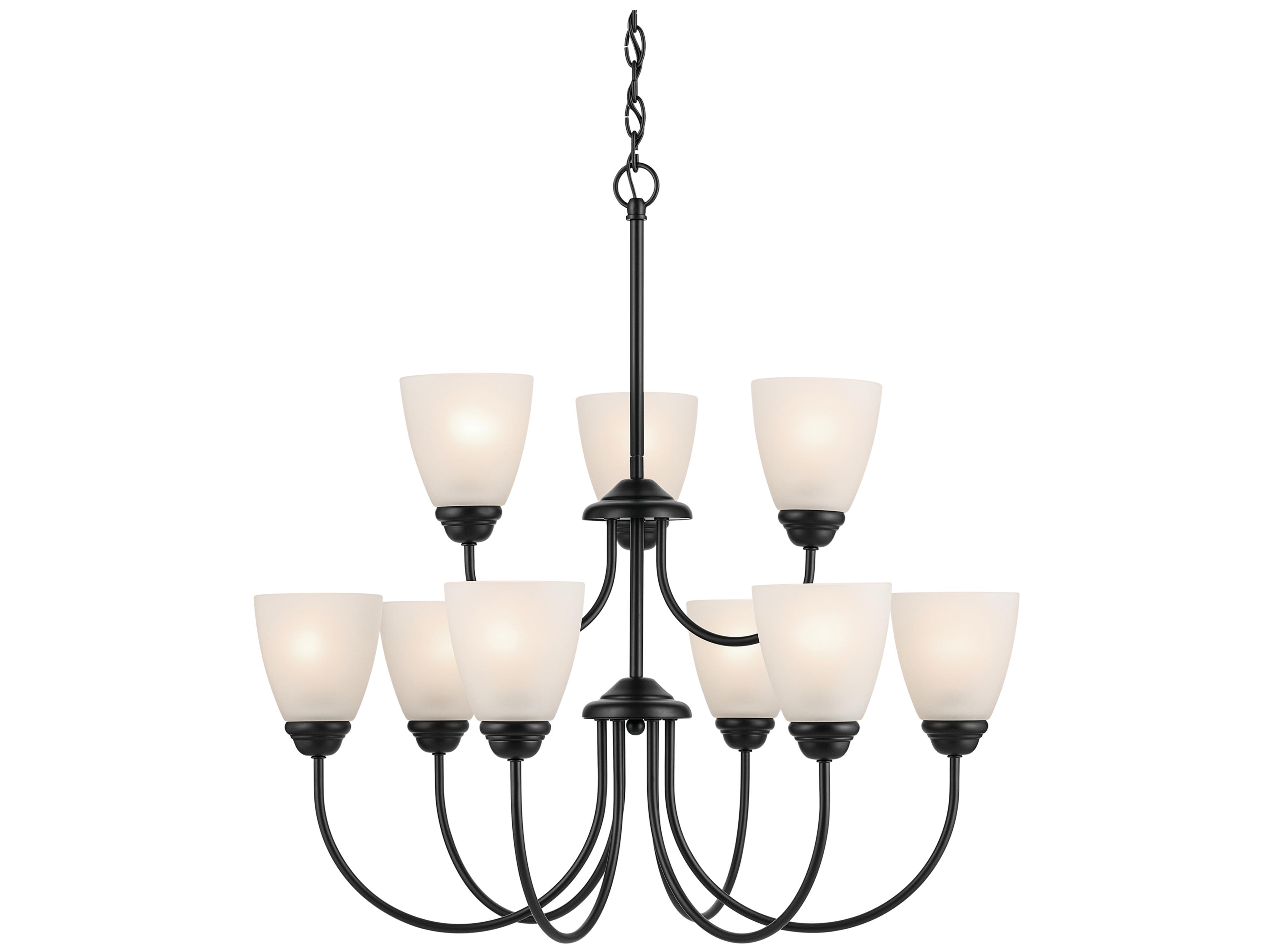 Kichler Jolie 9-Light Black Bell Chandelier