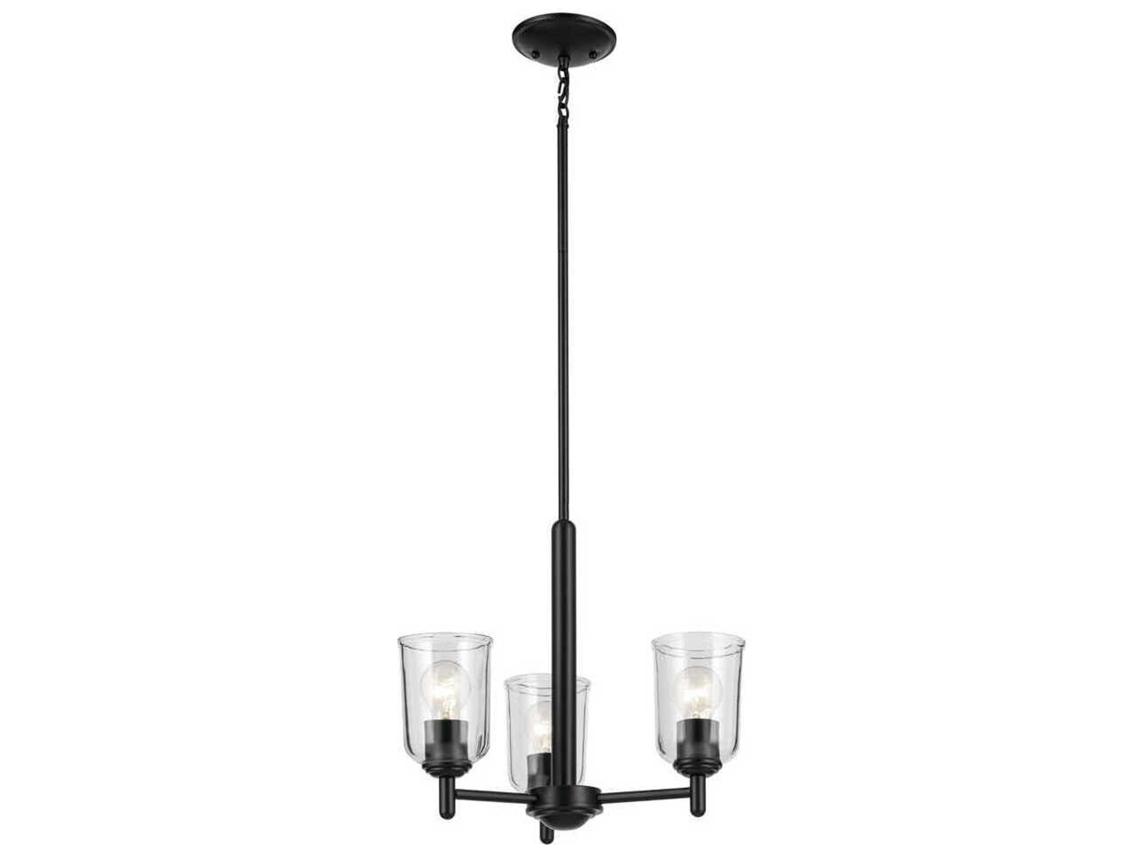 Kichler Shailene 3-Light Black Bell Chandelier