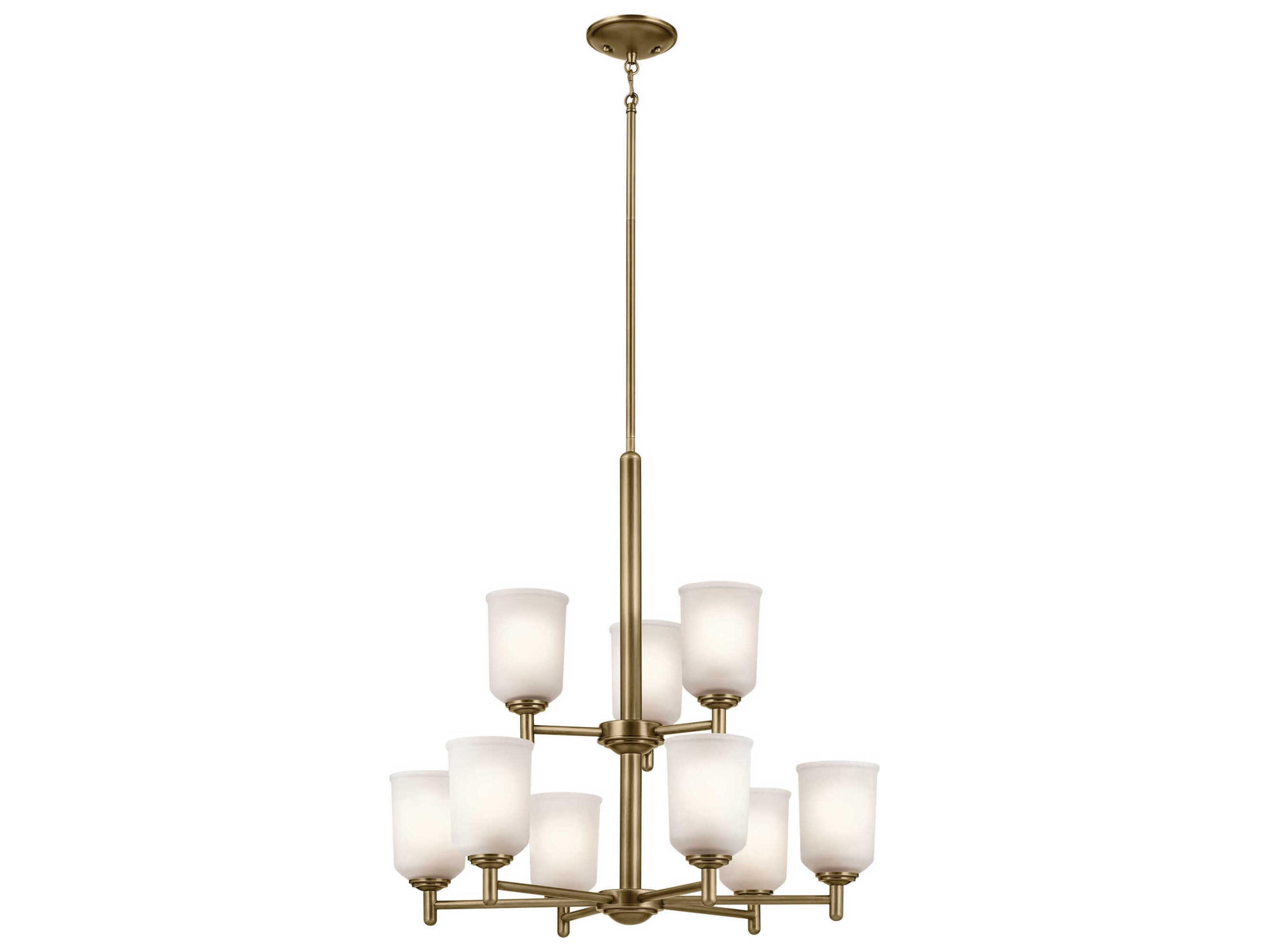 Kichler Shailene 9-Light Natural Brass Chandelier